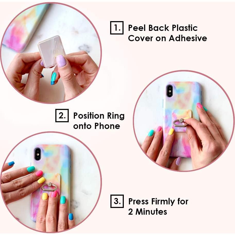 Soporte para Teléfono Velvet Caviar - Anillo Agarre Holográfico