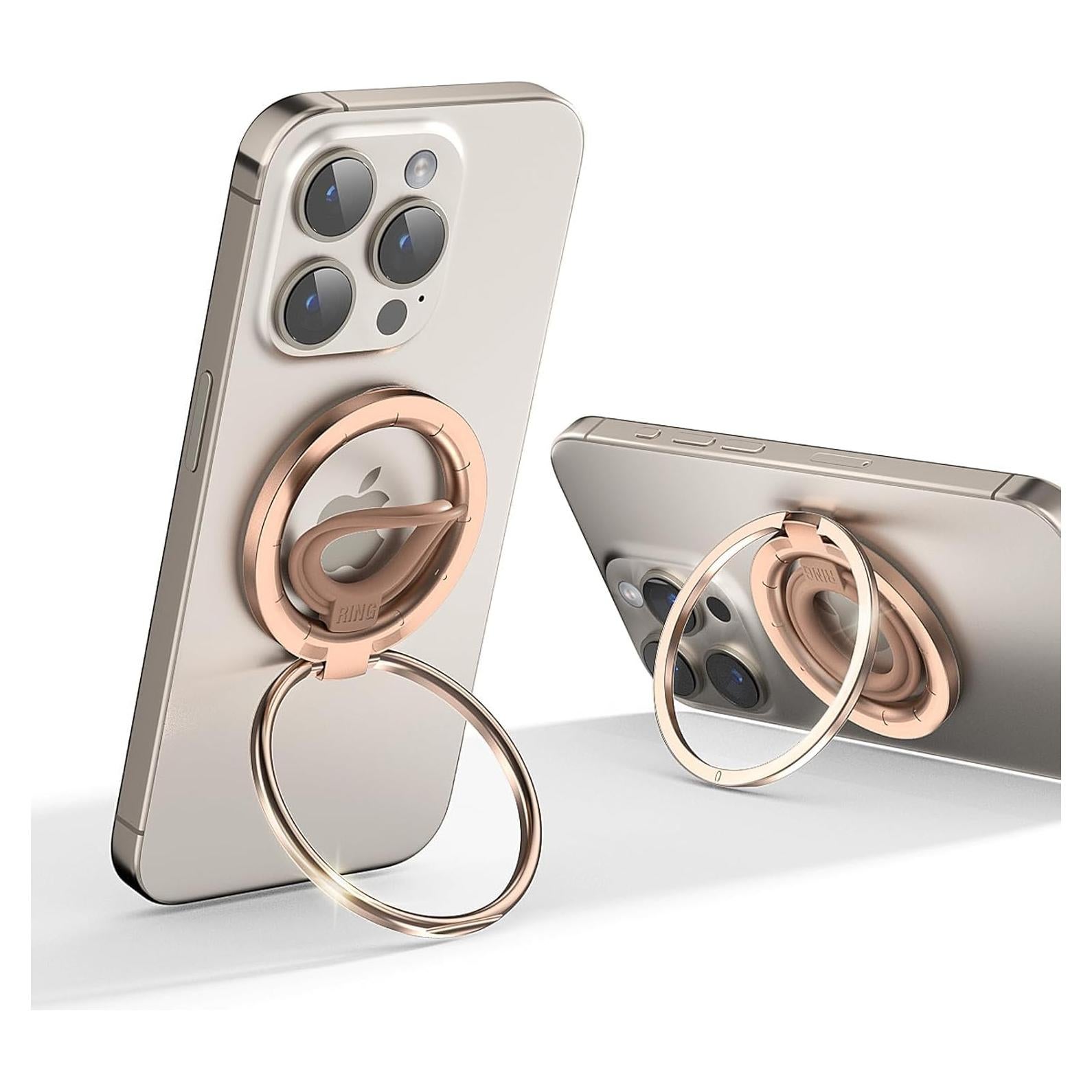 Soporte Magnético para Teléfono OPSO MagSafe Oro Rosa 360°