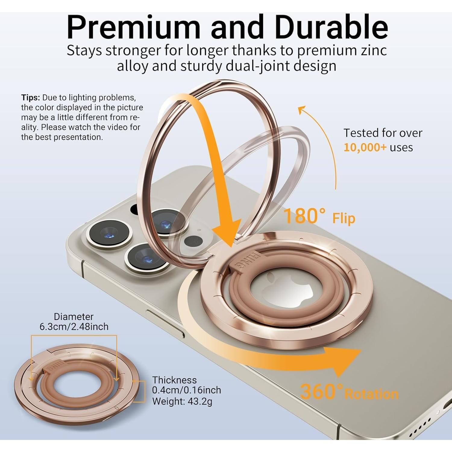 Soporte Magnético para Teléfono OPSO MagSafe Oro Rosa 360°