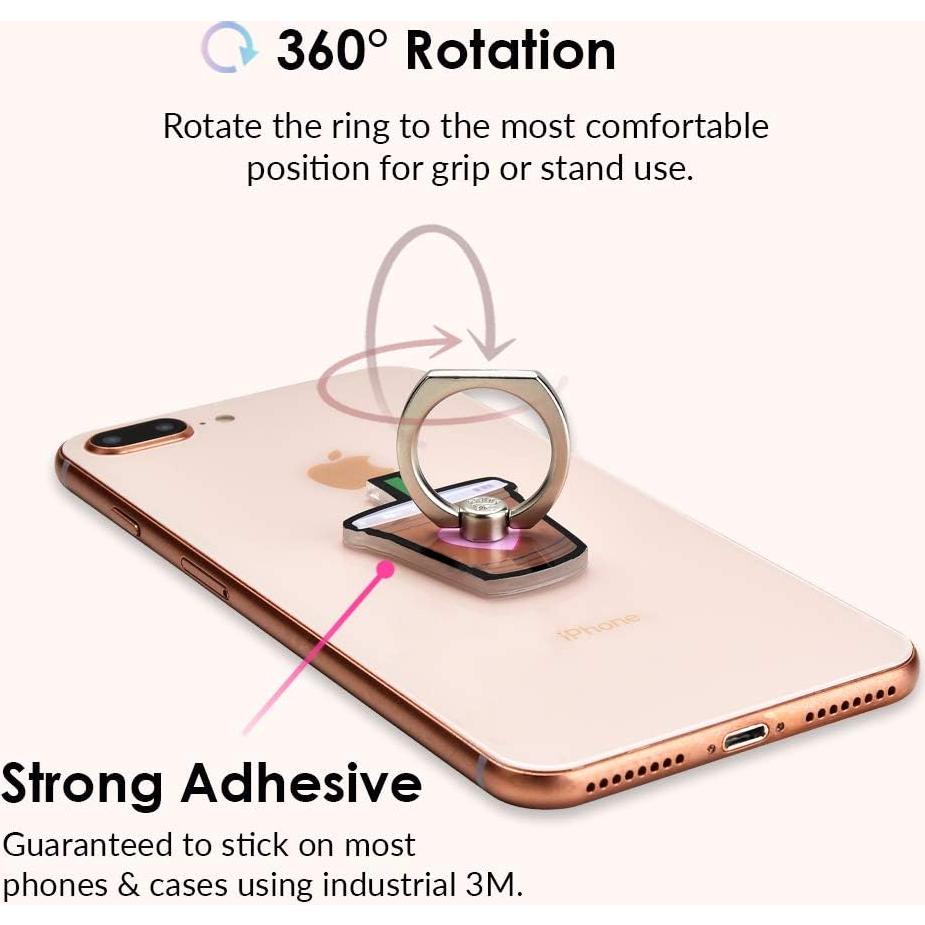 Soporte para Teléfono Velvet Caviar - Anillo de Agarre Café Helado