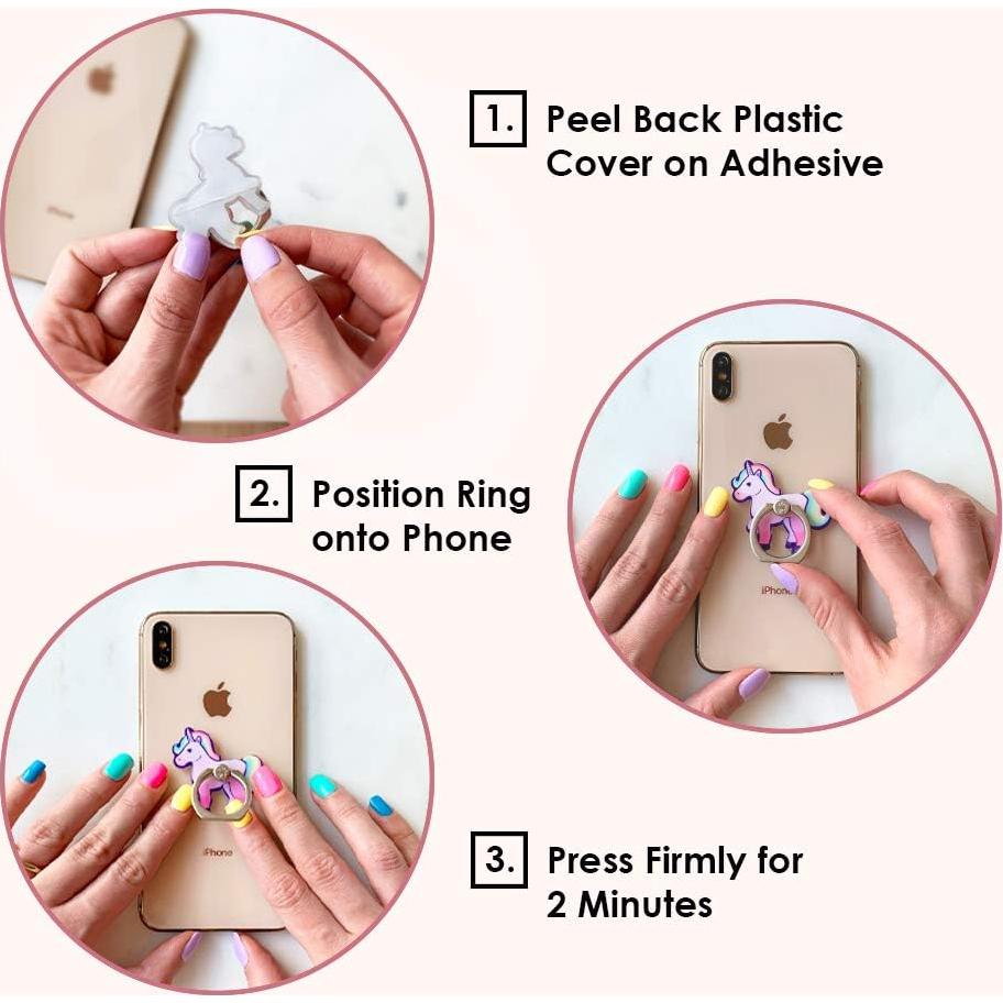 Soporte para Teléfono Velvet Caviar - Anillo de Agarre Café Helado