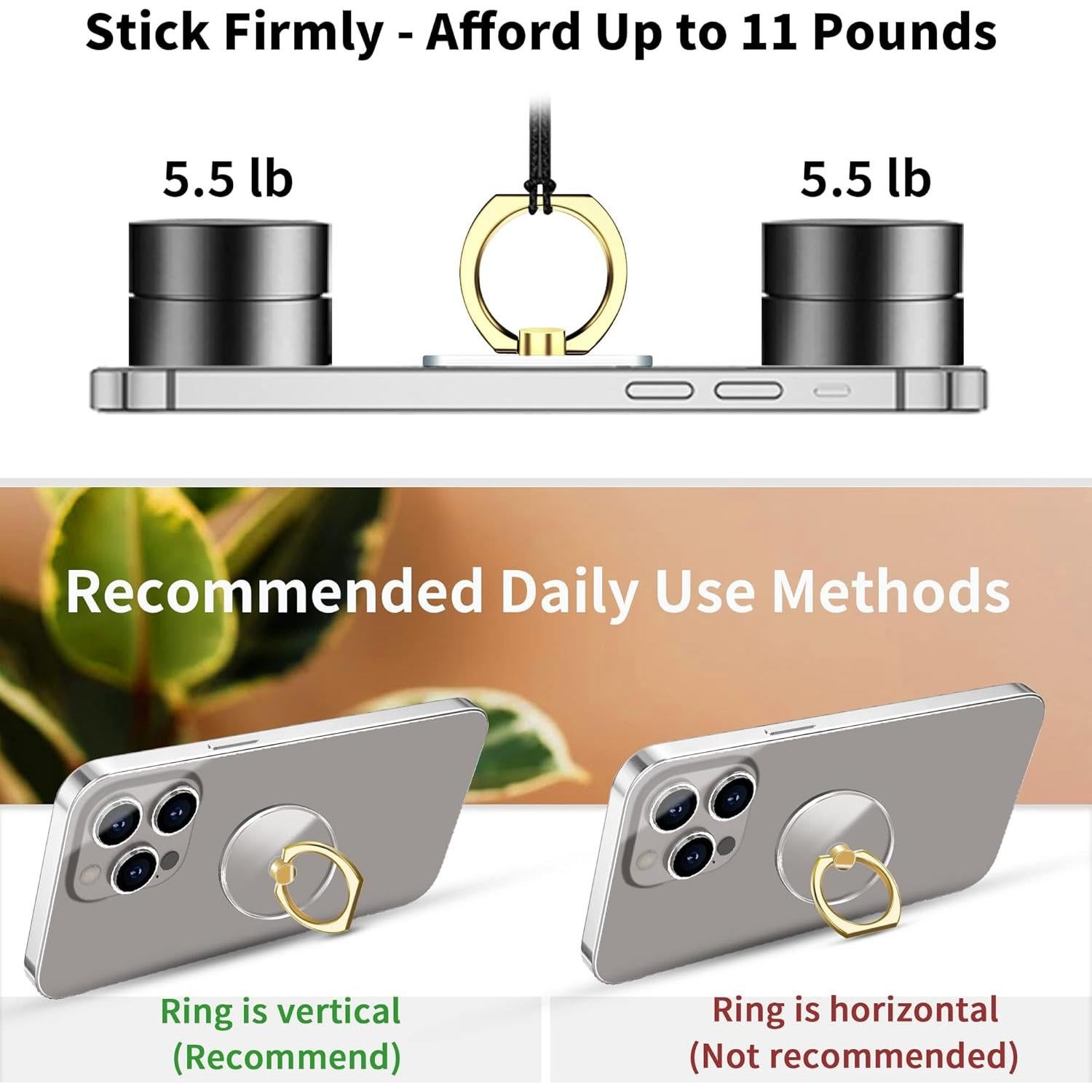 Soporte de Anillo Transparente TACOMEGE GD R para Teléfono Móvil