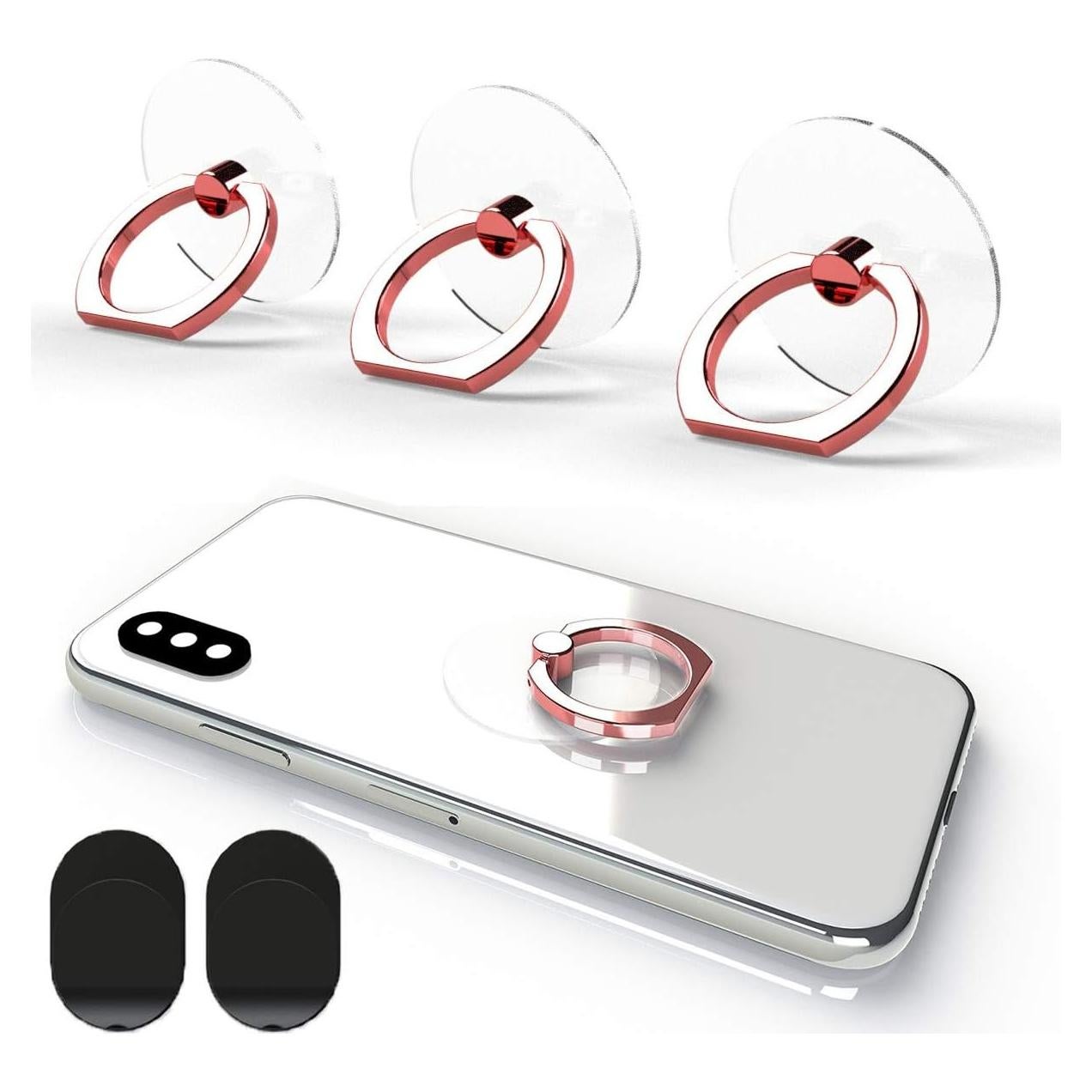 Soporte de Anillo para Teléfono Oro Rosa 360° Ajustable Attom