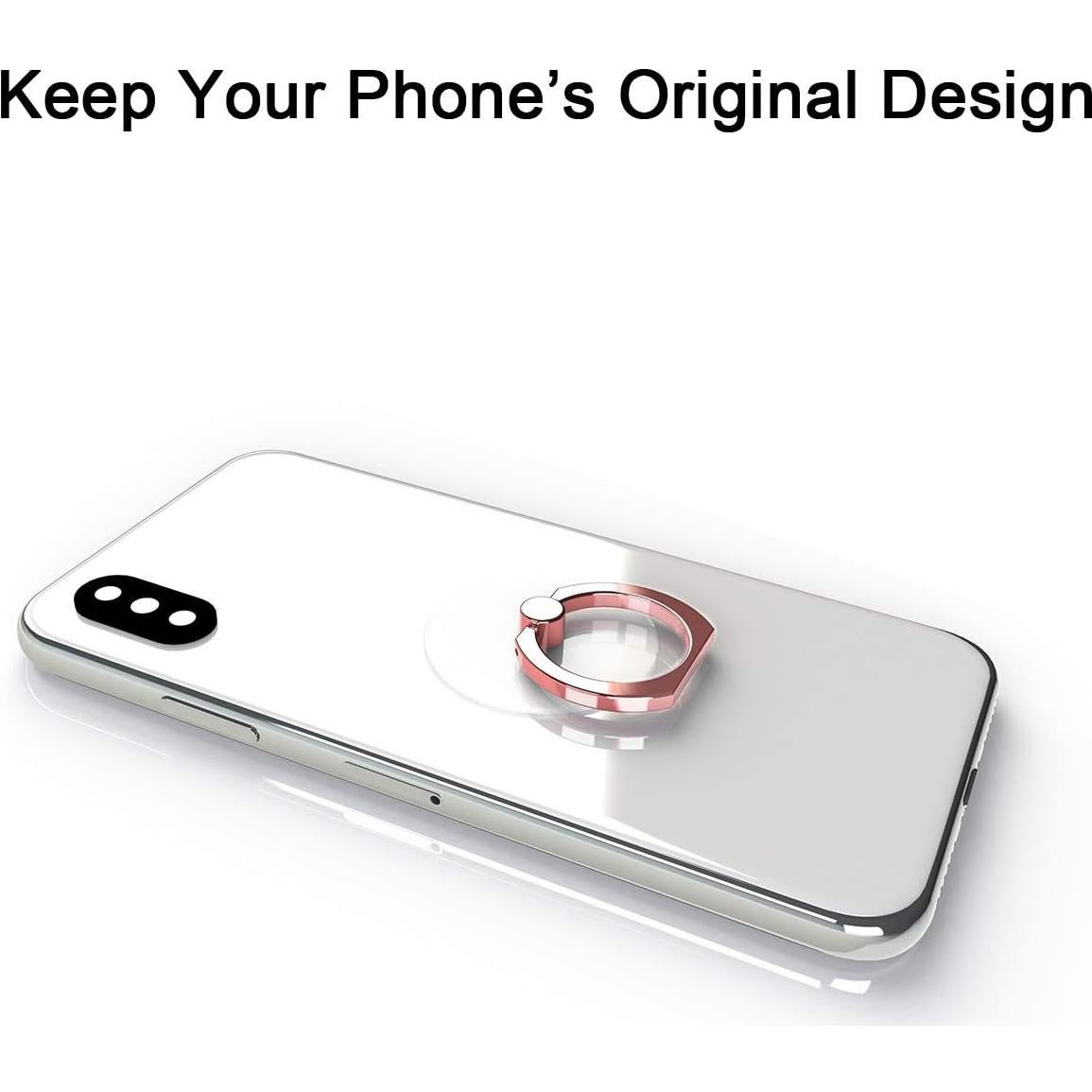 Soporte de Anillo para Teléfono Oro Rosa 360° Ajustable Attom