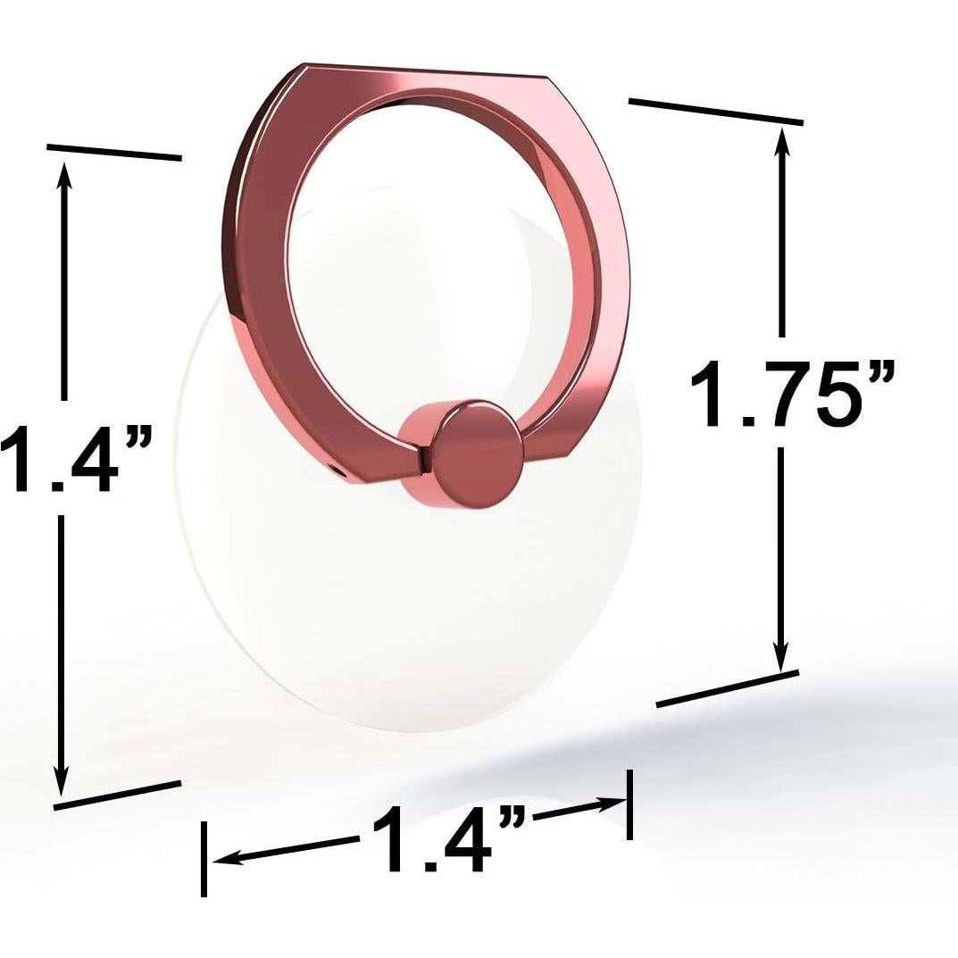 Soporte de Anillo para Teléfono Oro Rosa 360° Ajustable Attom