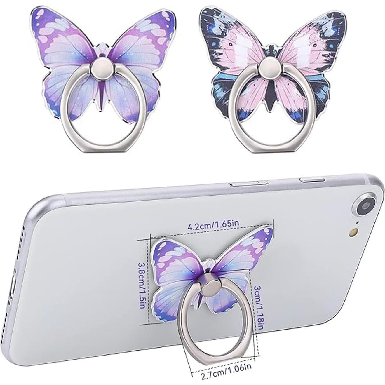 Soporte para Anillo de Teléfono Celular Cobee Mariposa 360°