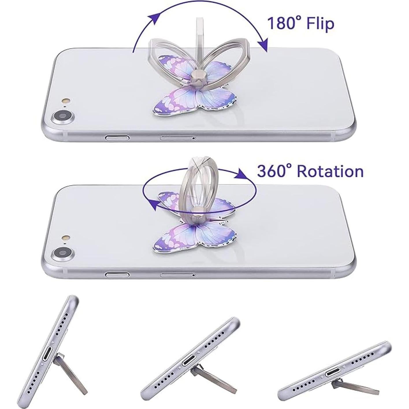 Soporte para Anillo de Teléfono Celular Cobee Mariposa 360°