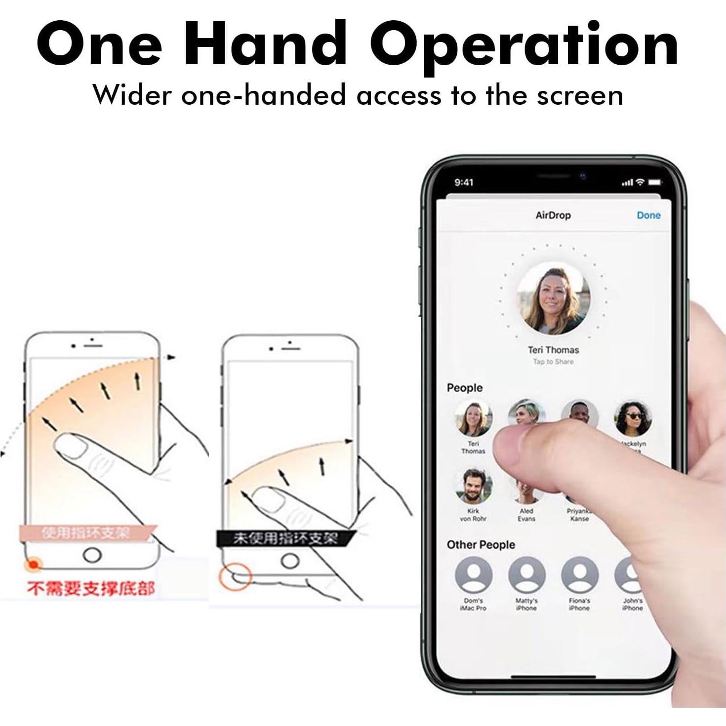 Soporte para Anillo de Teléfono Celular Cobee Mariposa 360°