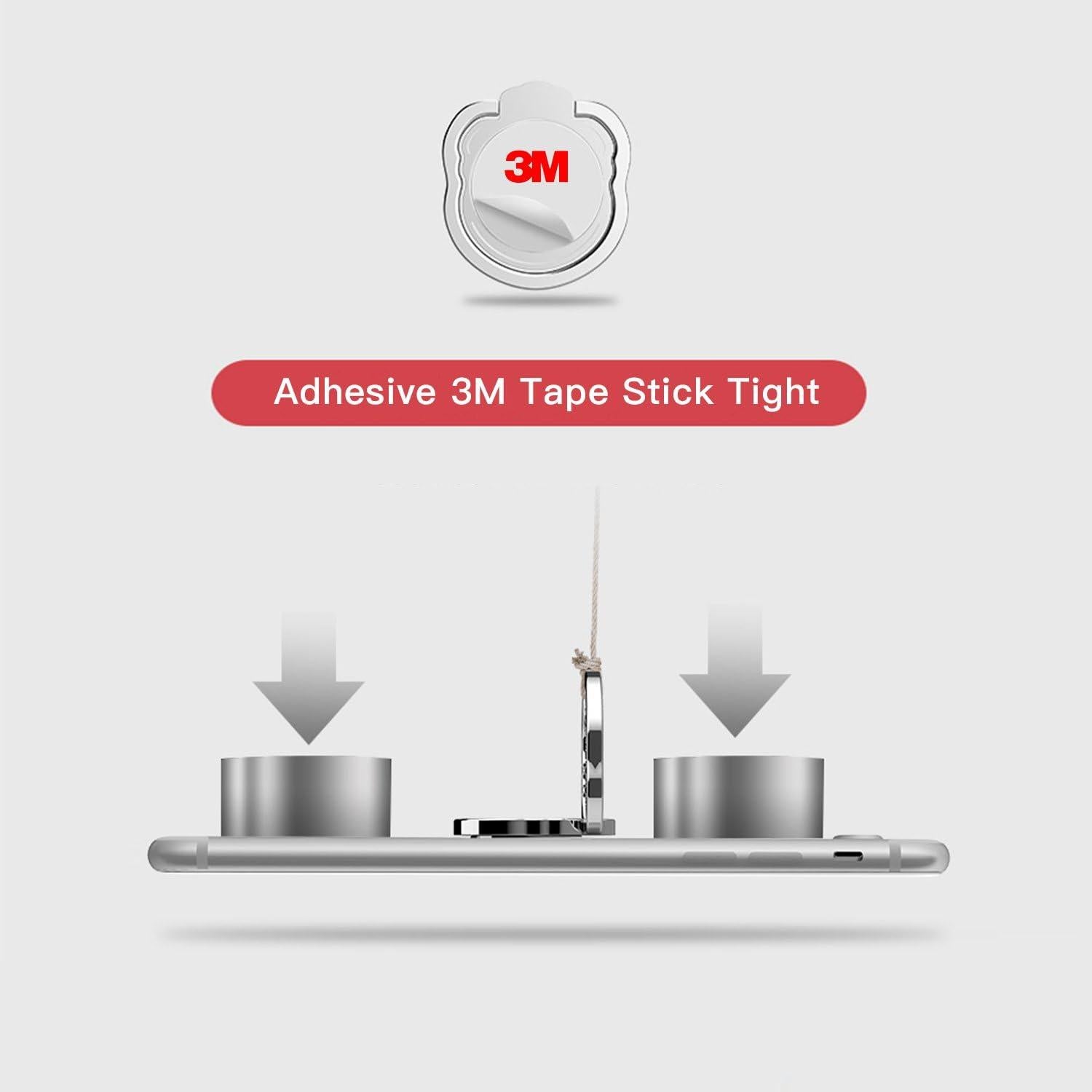 Soporte de Anillo para Teléfono homEdge, Ajustable 360° - Negro y Blanco