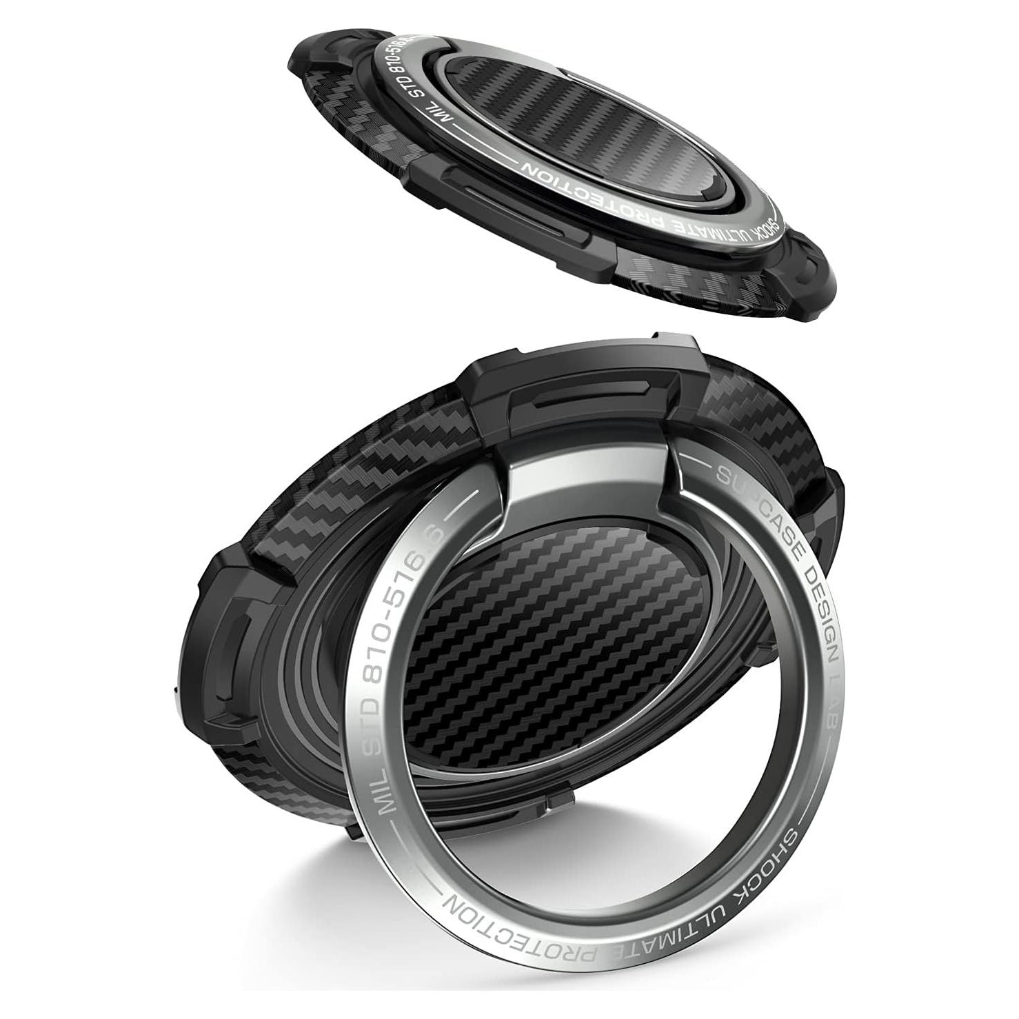 Soporte para Anillo de Teléfono SUPCASE Negro 360° Rotación