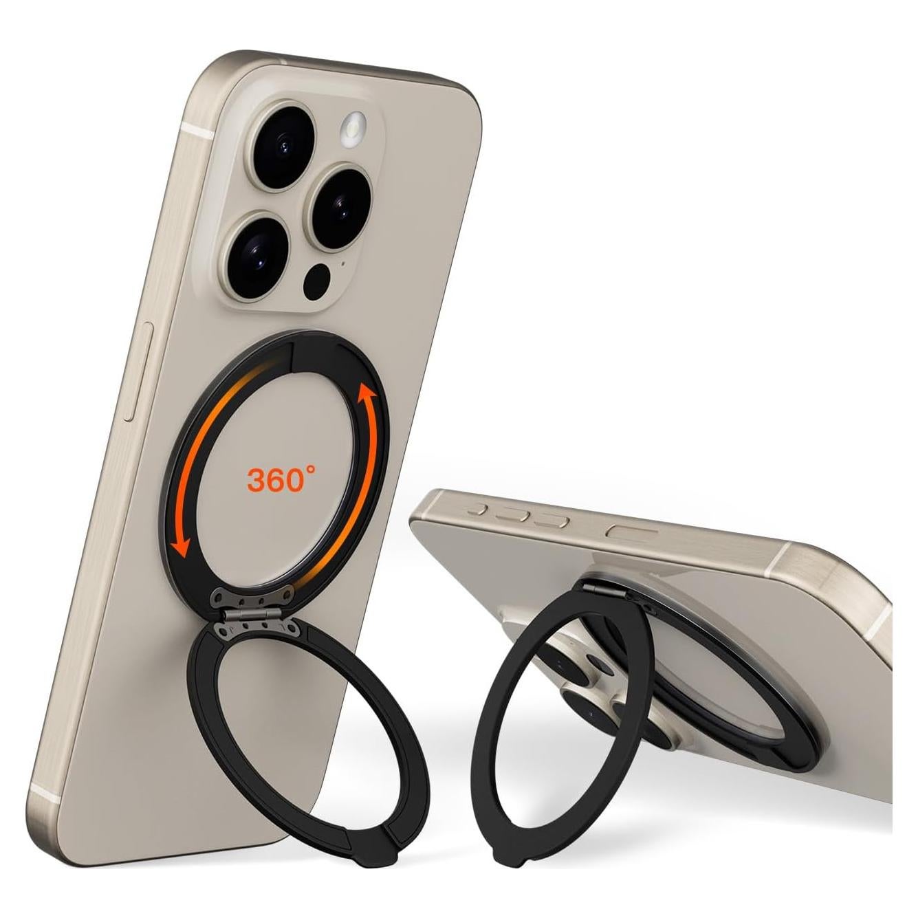 Soporte para Teléfono COOLQO Negro Ajustable 360° Magnético