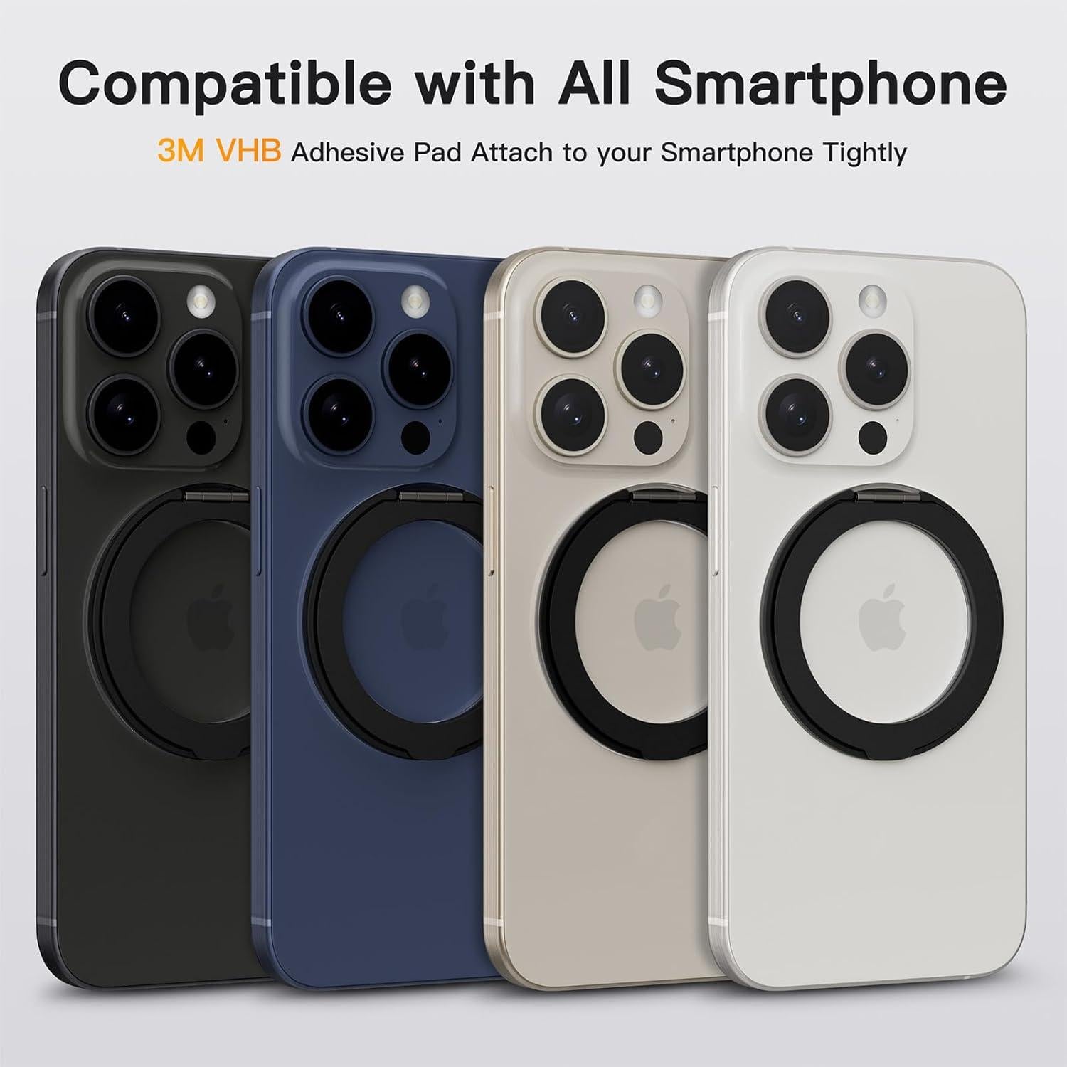 Soporte para Teléfono COOLQO Negro Ajustable 360° Magnético