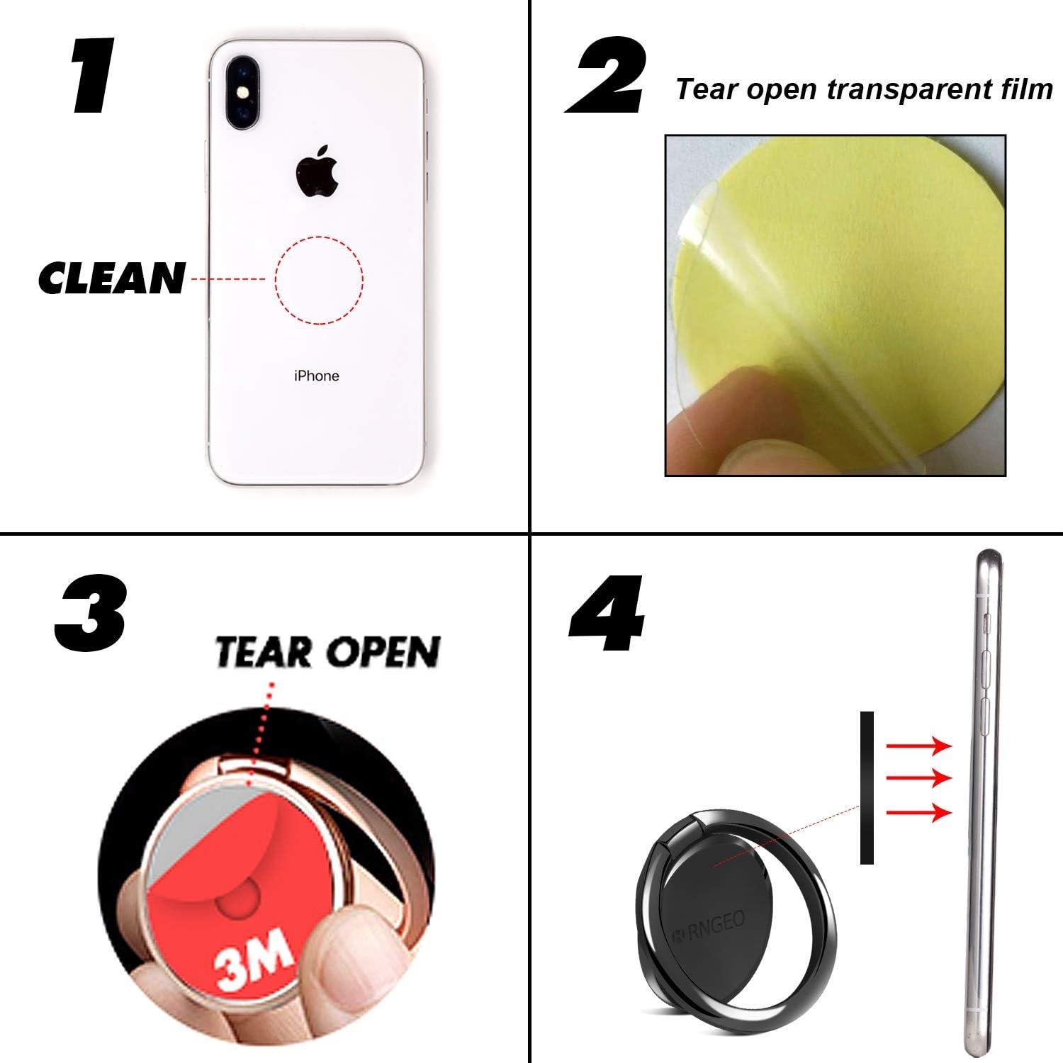 Juego de Soportes de Anillo Rngeo para Teléfonos - 4 Colores