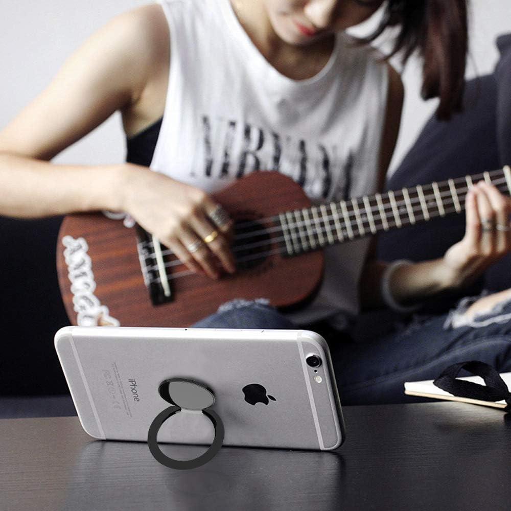 Soporte para anillo de teléfono Attom Tech negro ultra delgado