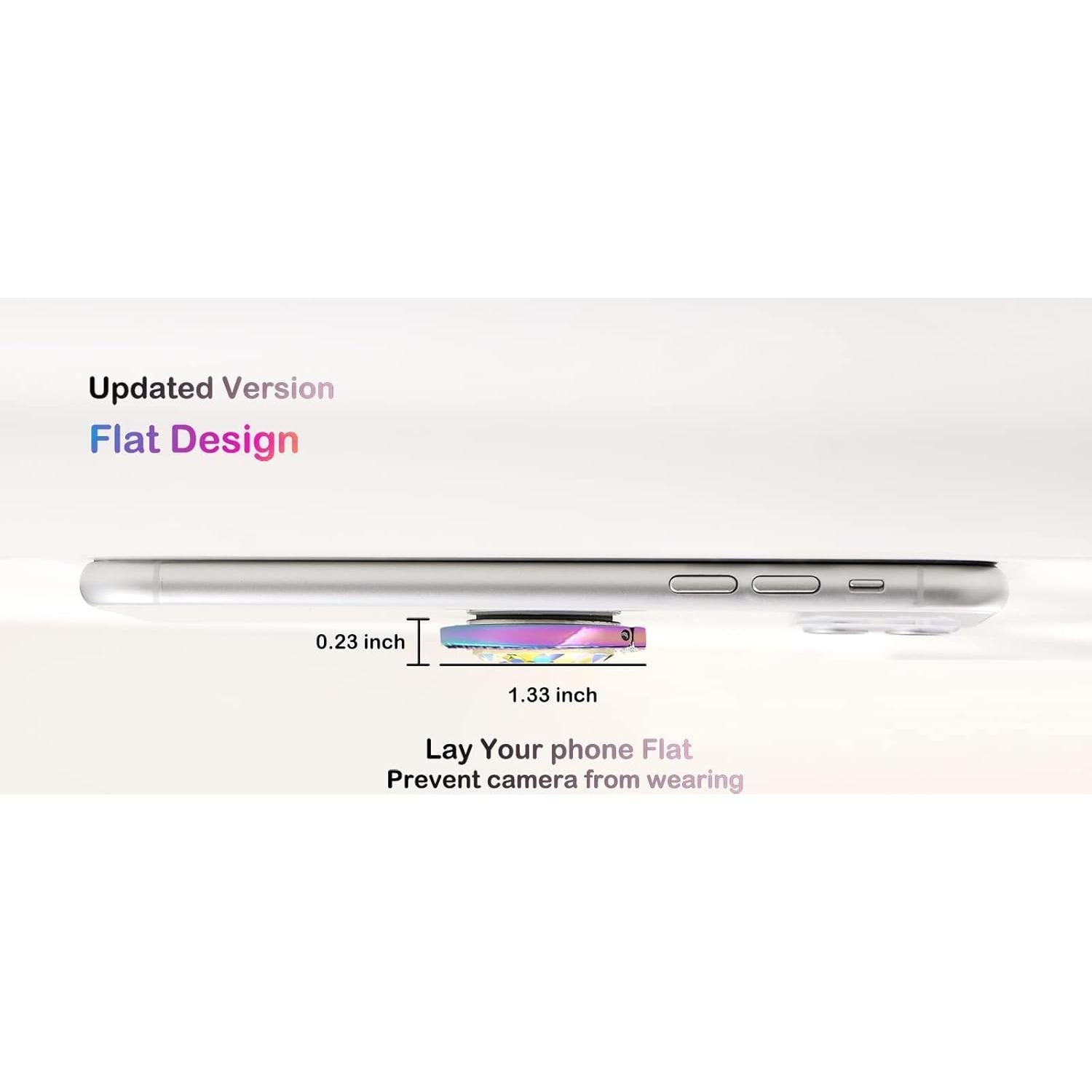 Soporte de Anillo Brillante Iridiscente para Teléfono Lenoup