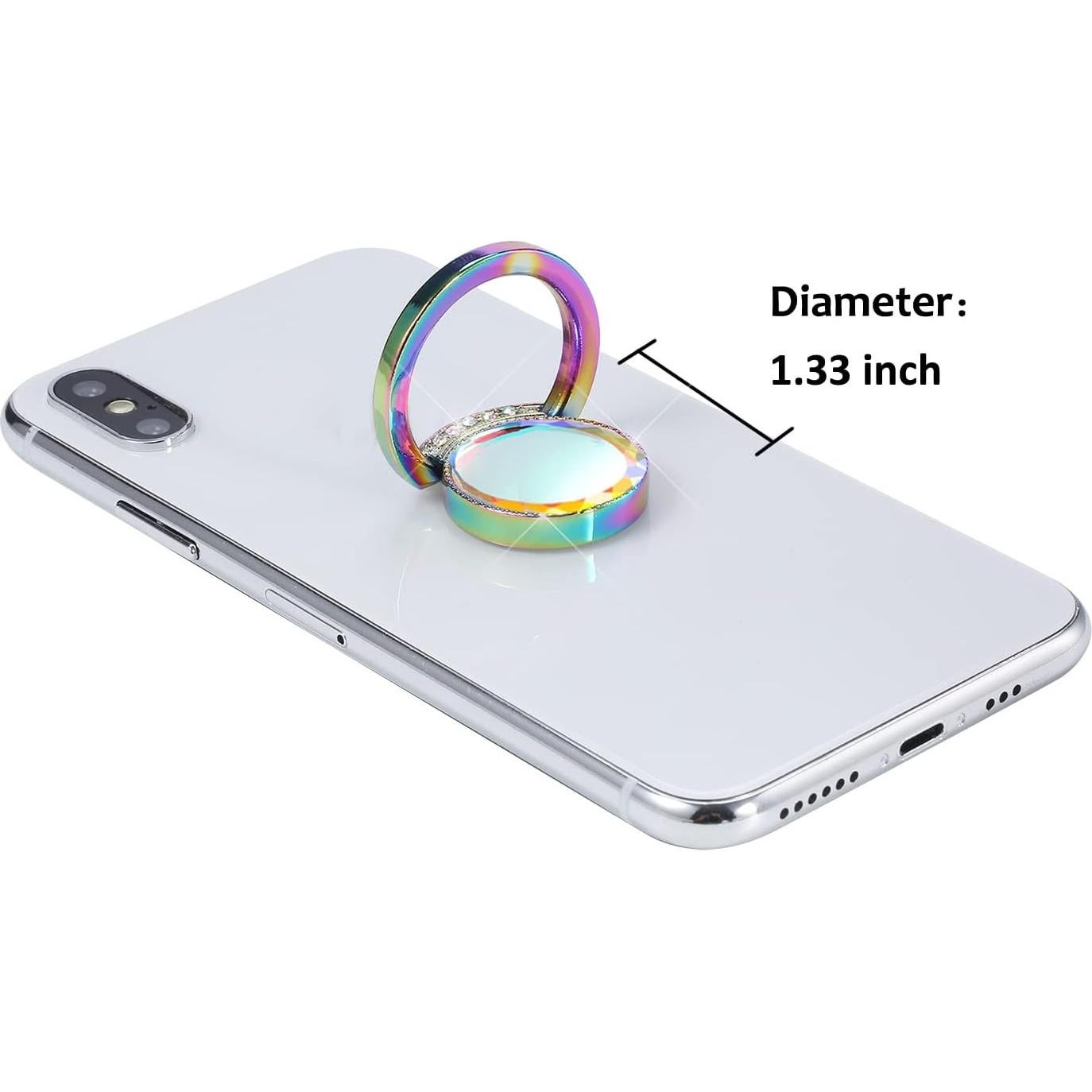 Soporte de Anillo Brillante Iridiscente para Teléfono Lenoup