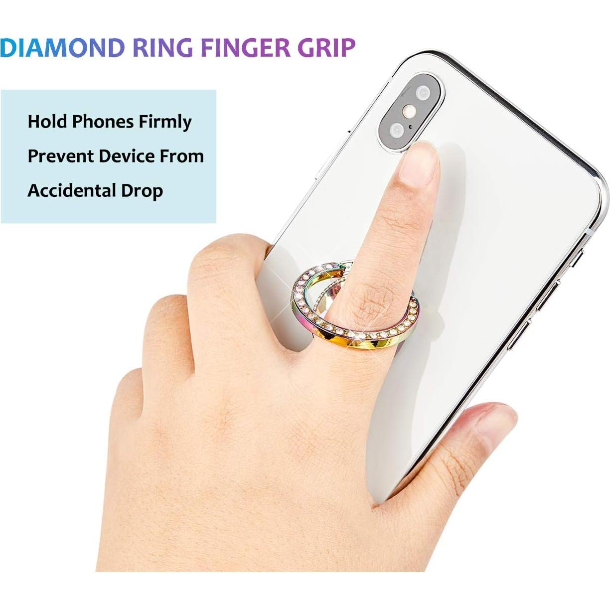 Soporte de Anillo Brillante Iridiscente para Teléfono Lenoup