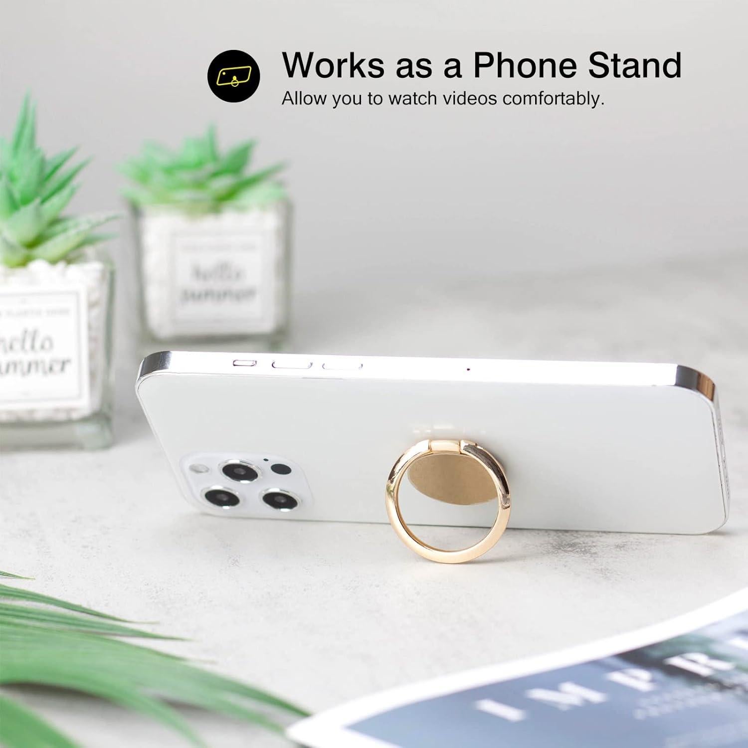 Soporte de Anillo para Teléfono Wansurs Oro 360° Ajustable