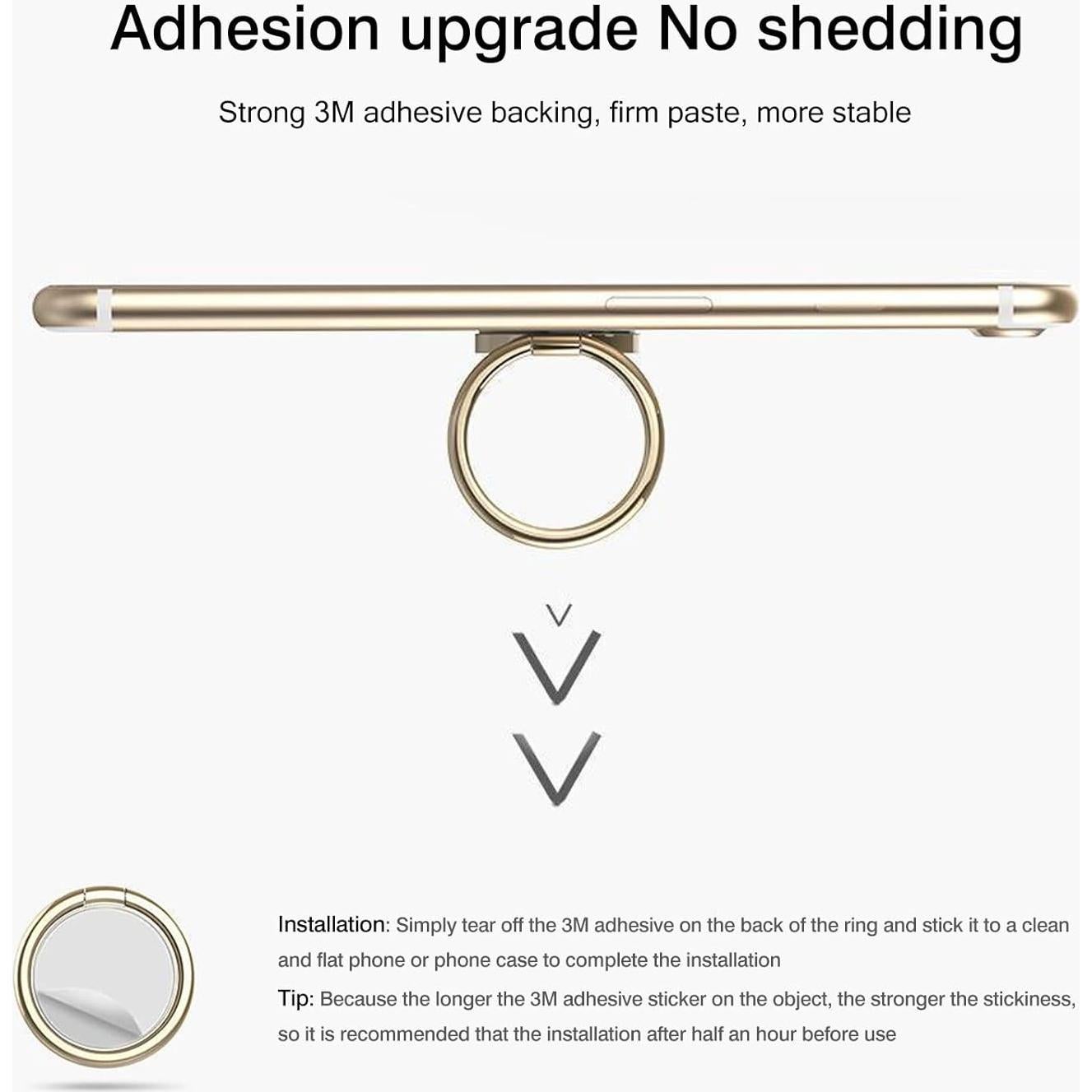 Soporte de Anillo para Teléfono Wansurs Oro 360° Ajustable