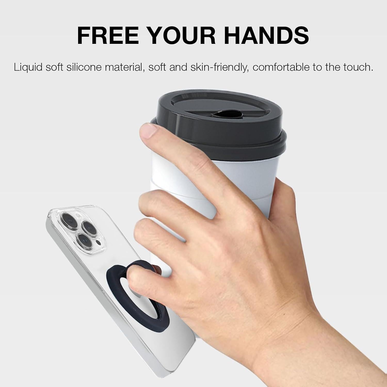 Agarradera Magnética de Silicona Yovimak para iPhone 16/15/14/13/12