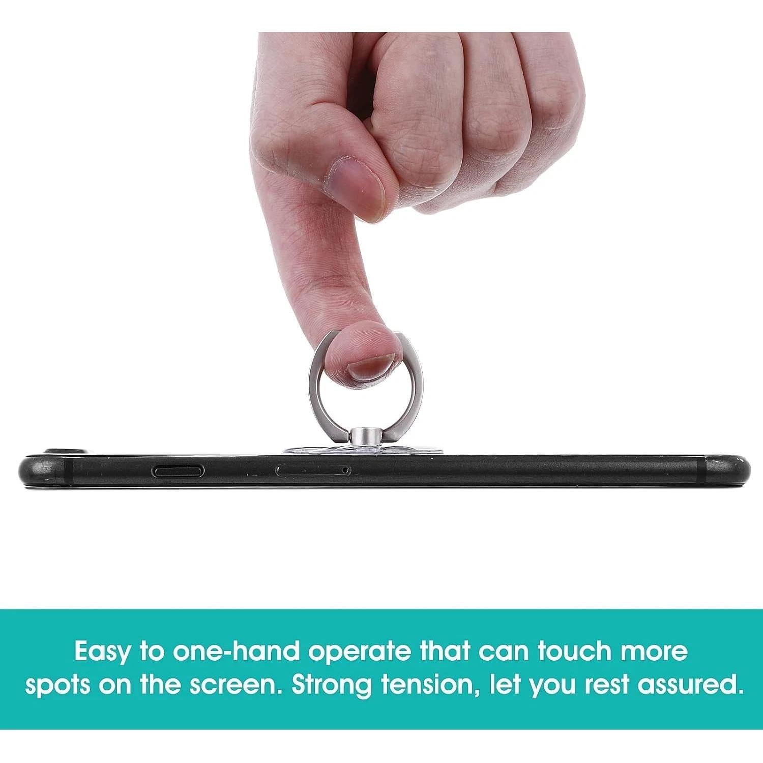 Soporte de Anillo para Teléfono Ralhaywi - 2 Piezas con Diamante