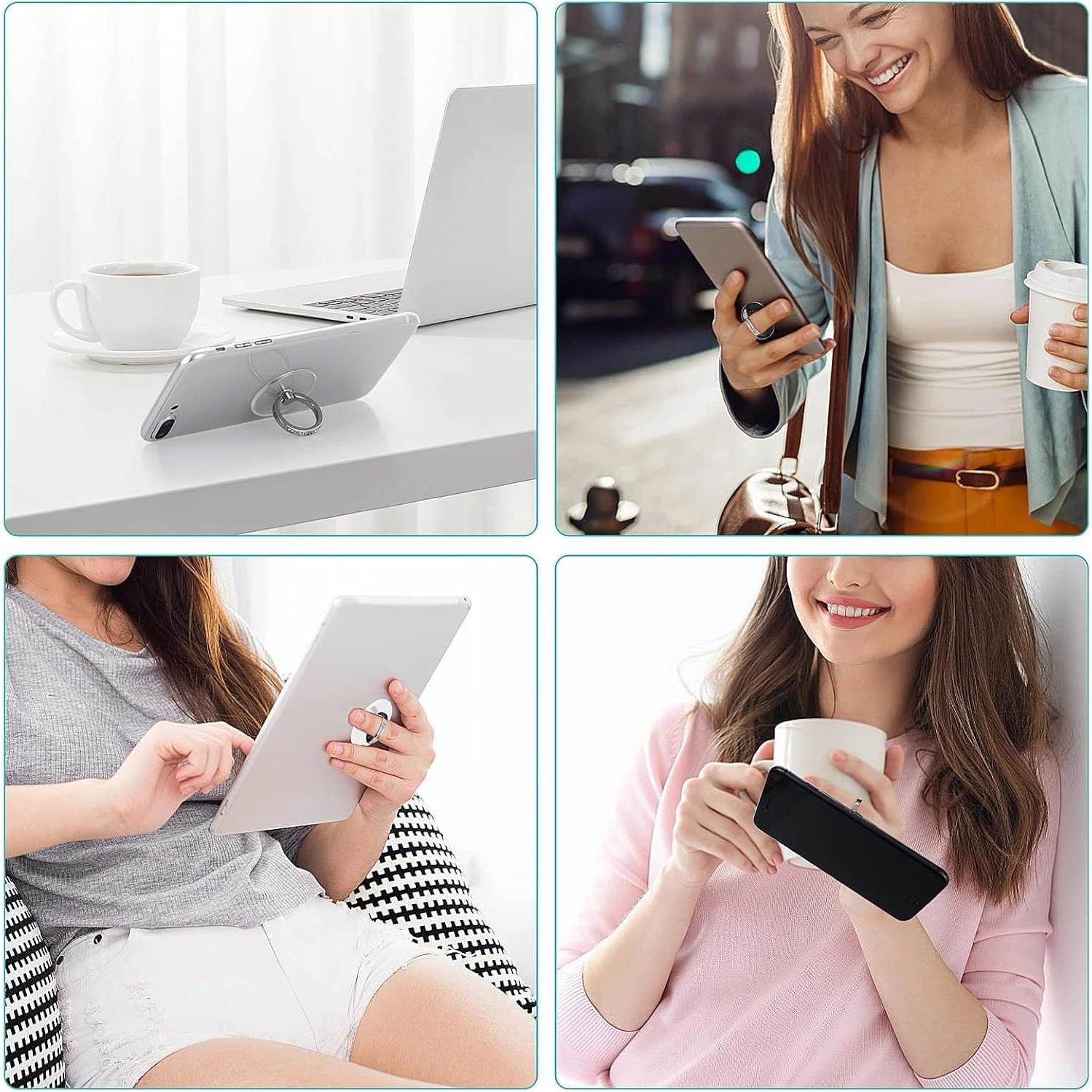 Soporte de Anillo para Teléfono Ralhaywi - 2 Piezas con Diamante