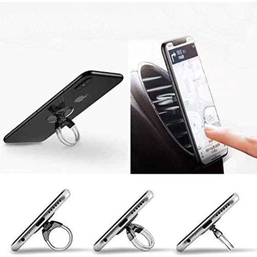 Soporte para Anillo de Teléfono Tvoip 2 Pcs Plata 360° Rotatable