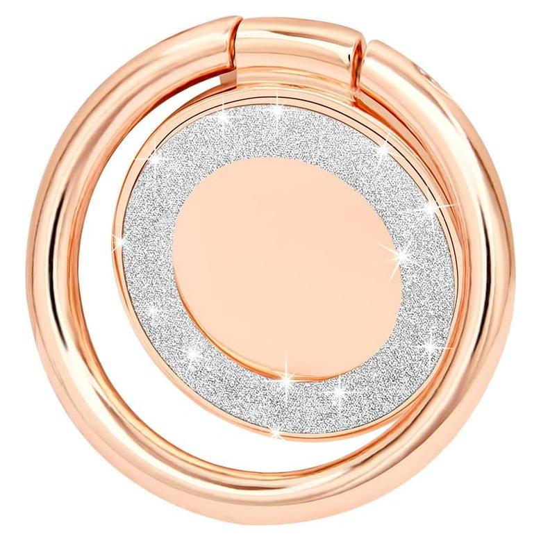 Soporte de Anillo Brillante Oro Rosa para Teléfonos y Tabletas
