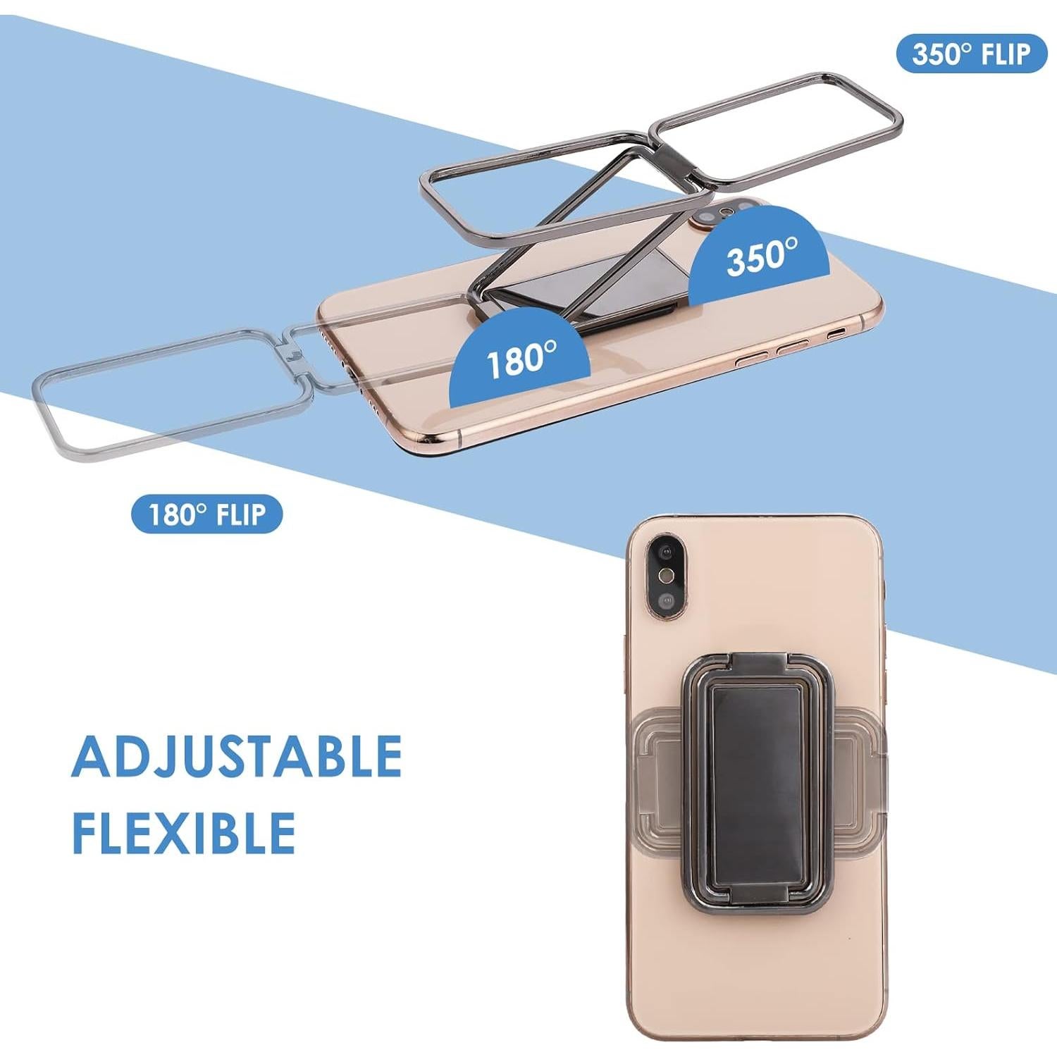 Soporte para teléfono Cobee, anillo ajustable 360° negro