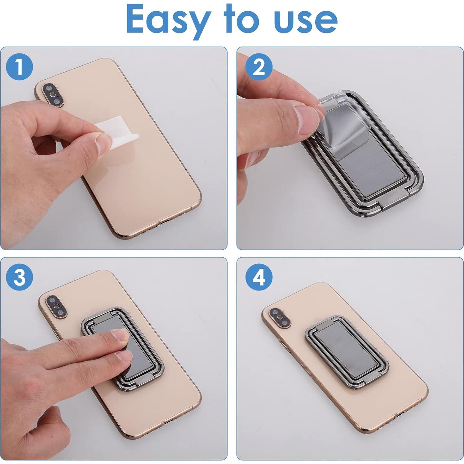 Soporte para teléfono Cobee, anillo ajustable 360° negro