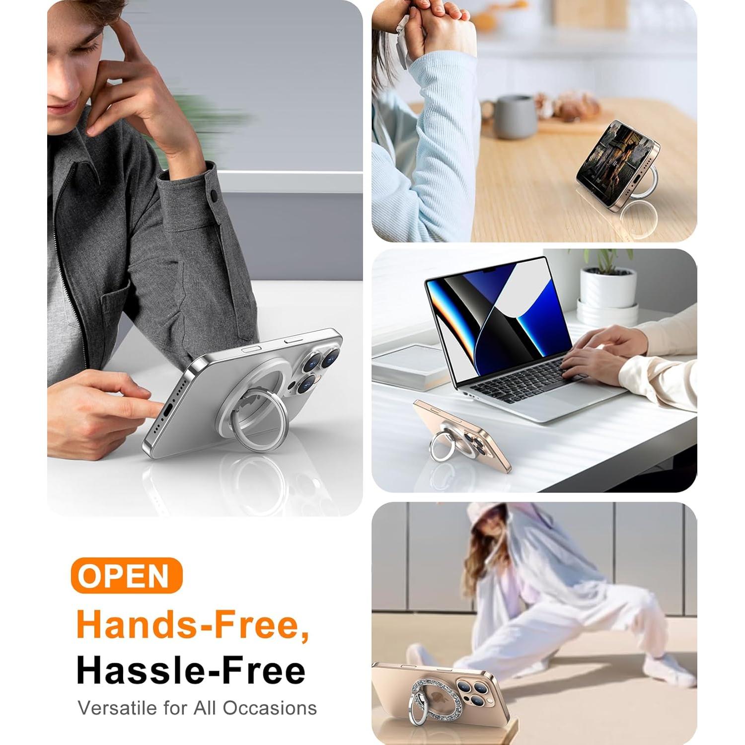 Soporte Magnético para Teléfono Temdan MagSafe Plata