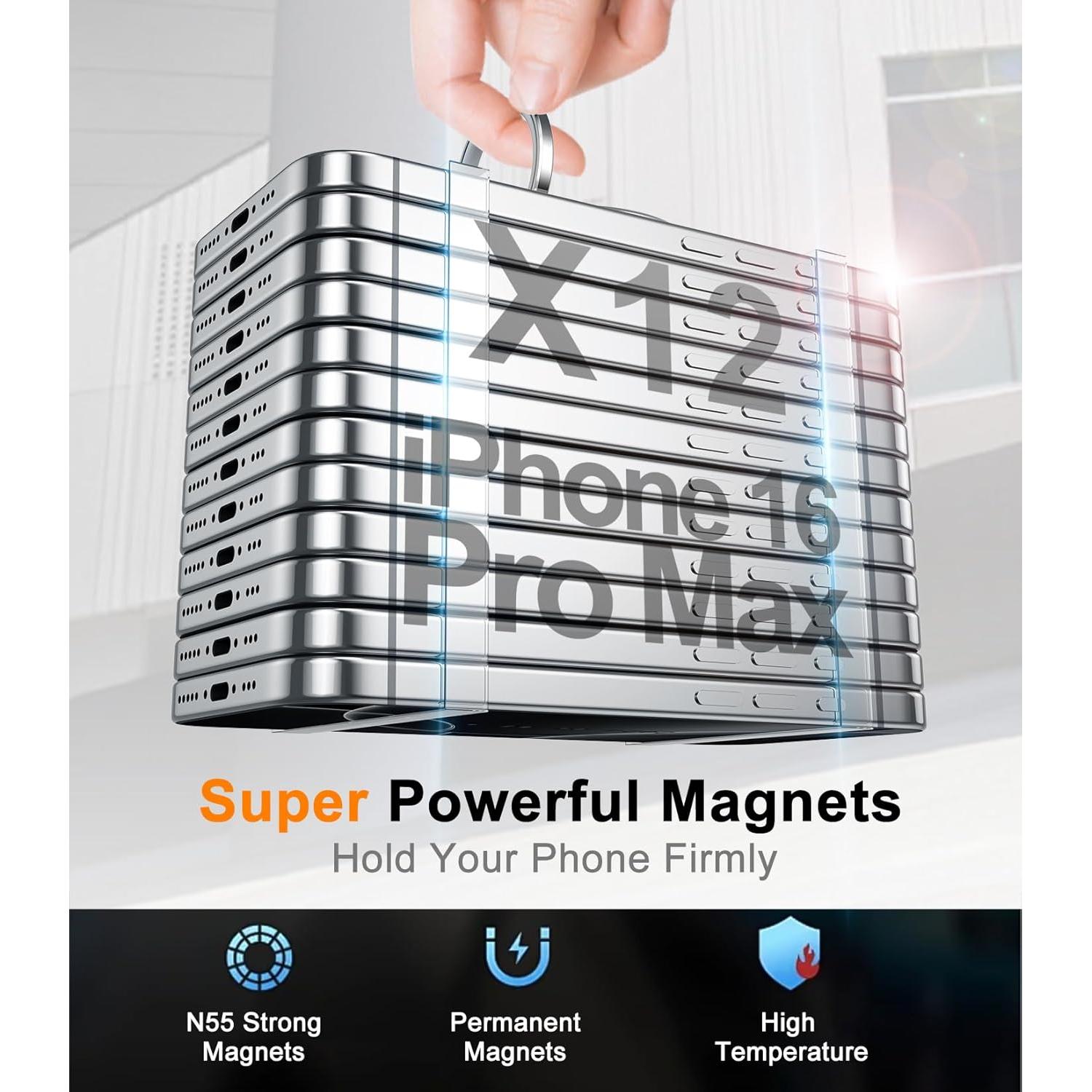 Soporte Magnético para Teléfono Temdan MagSafe Plata