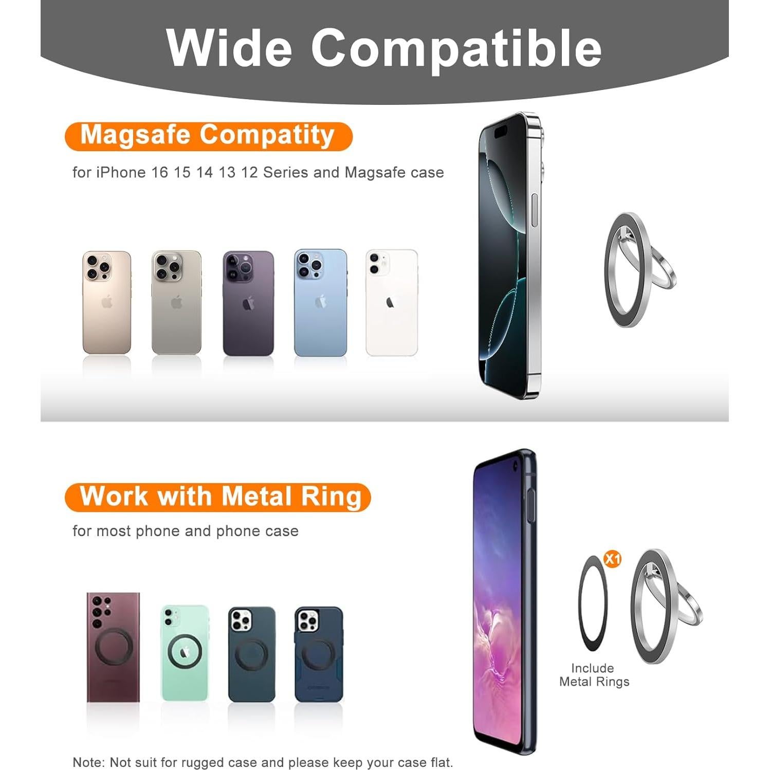 Soporte Magnético para Teléfono Temdan MagSafe Plata