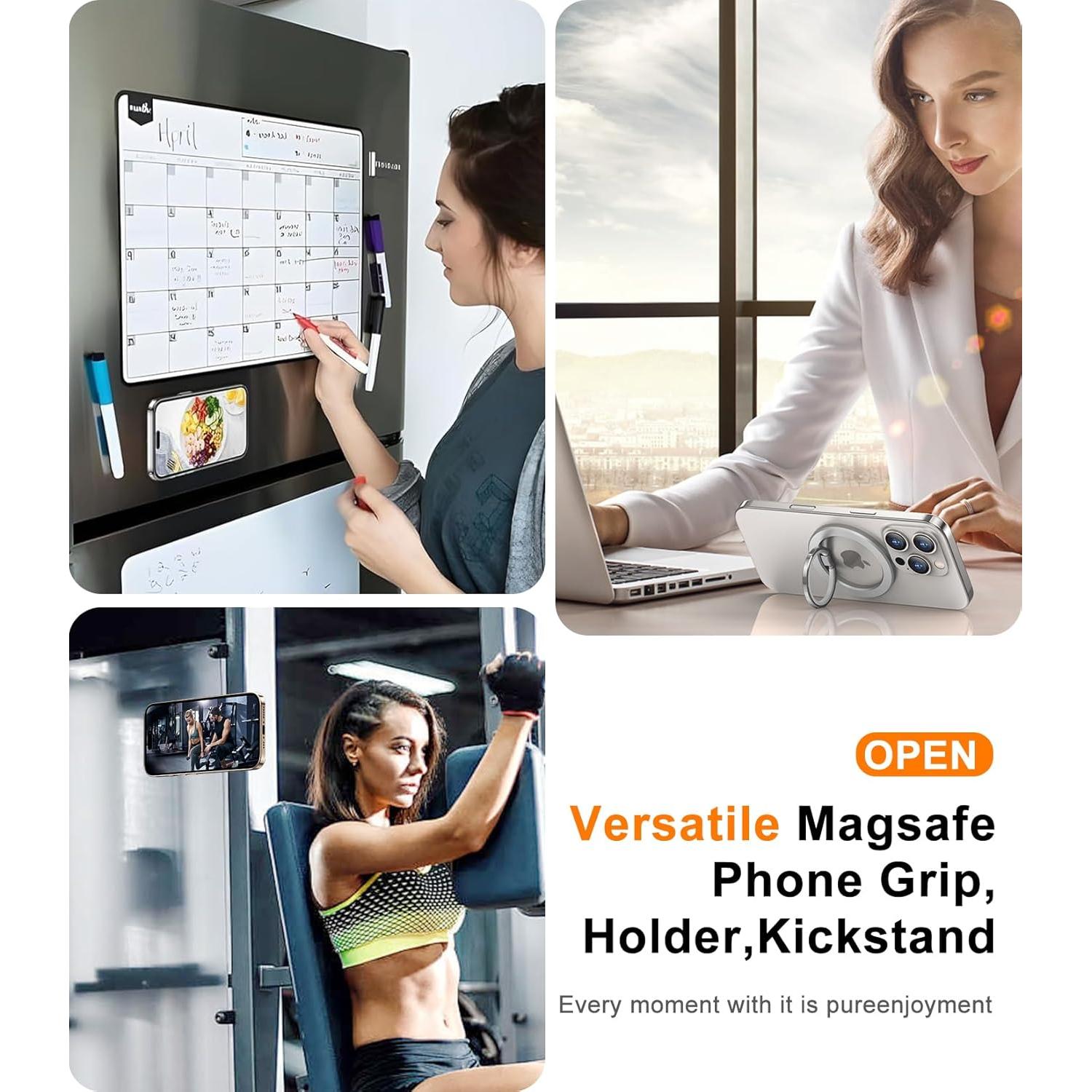 Soporte Magnético para Teléfono Temdan MagSafe Plata