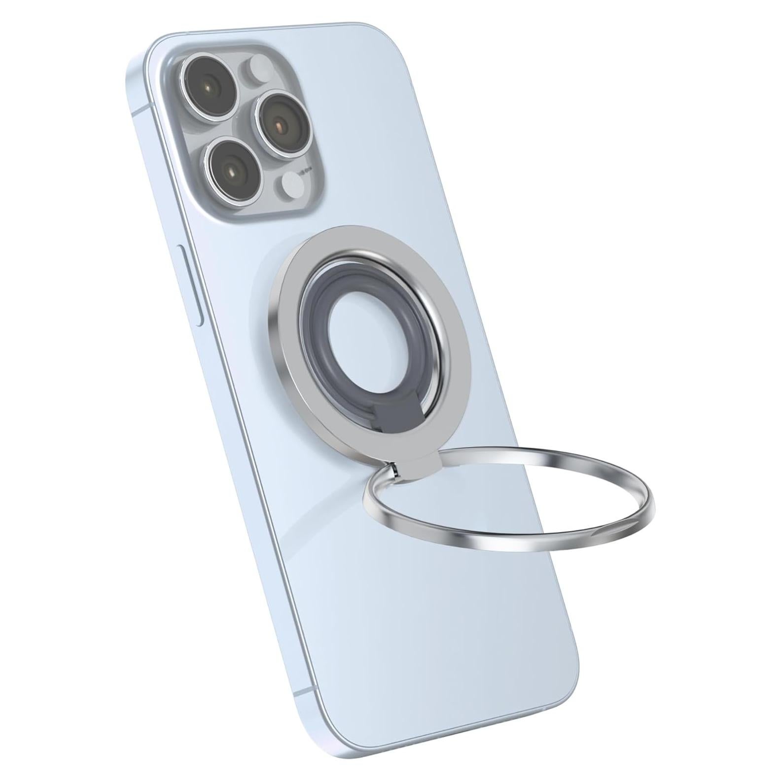 Anillo Magnético para Teléfono MagSafe EDRF Plata 360° Ajustable