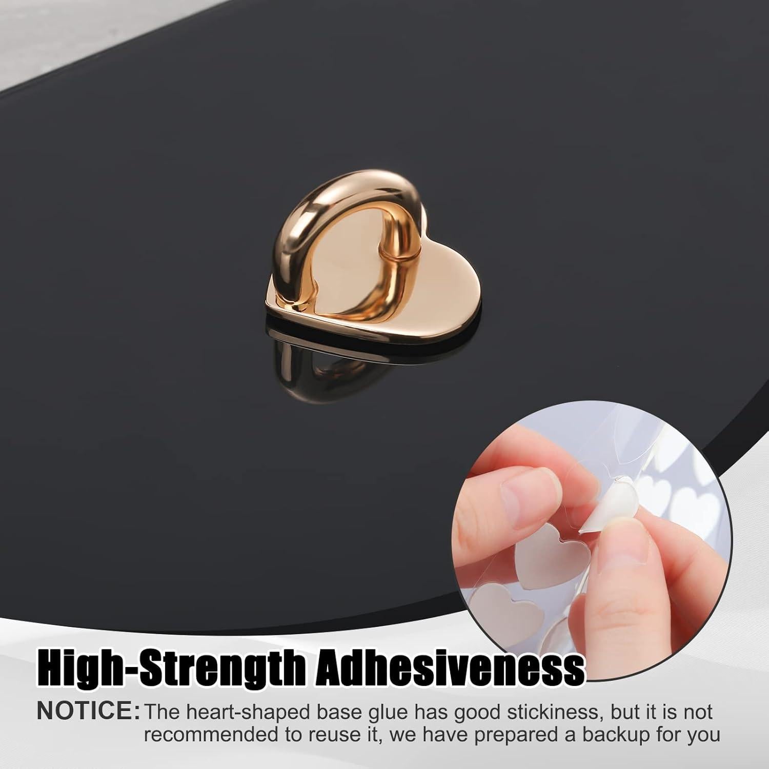 Anillo Adhesivo para Teléfono Moxweyeni - 8 Pcs Corazón
