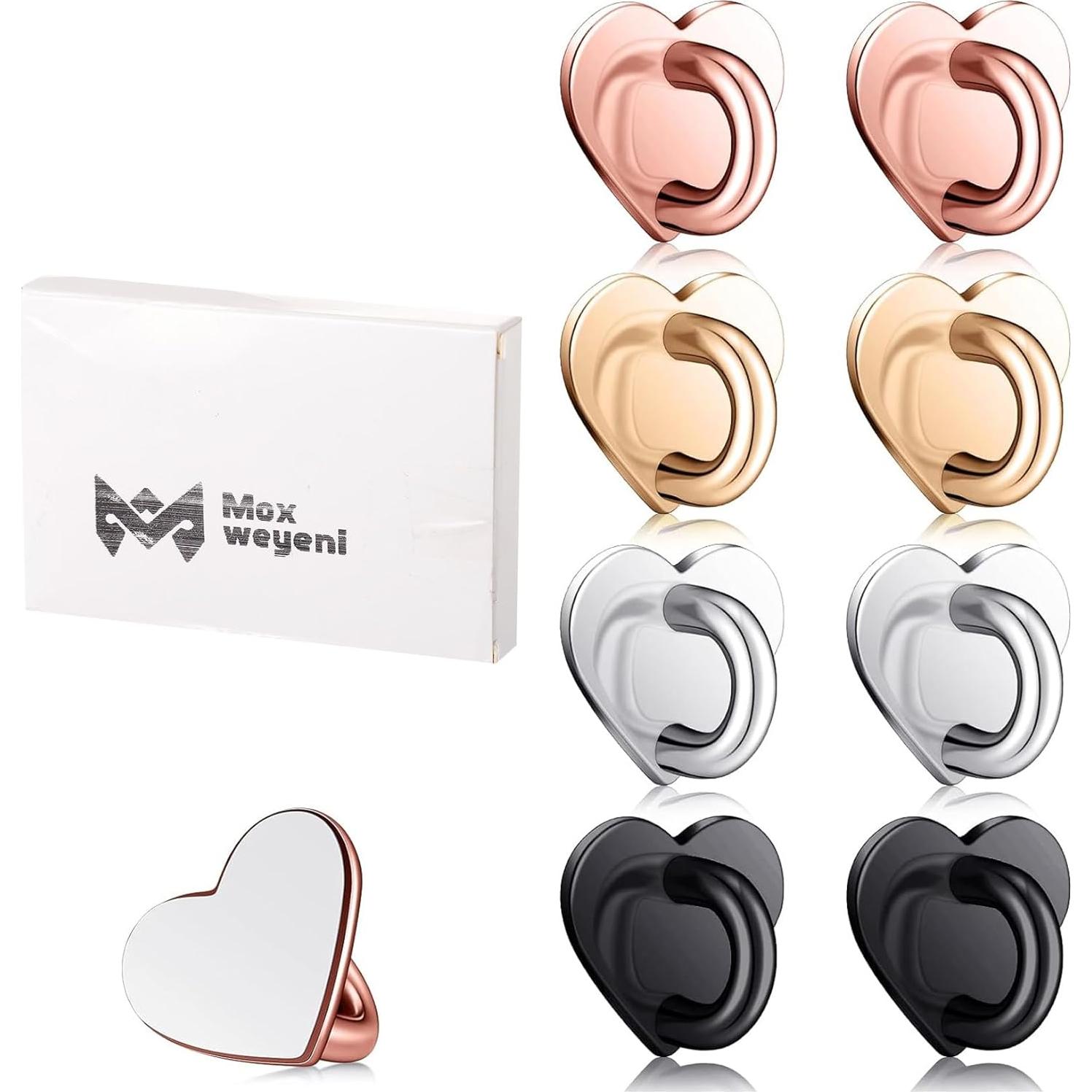 Anillo Adhesivo para Teléfono Moxweyeni - 8 Pcs Corazón