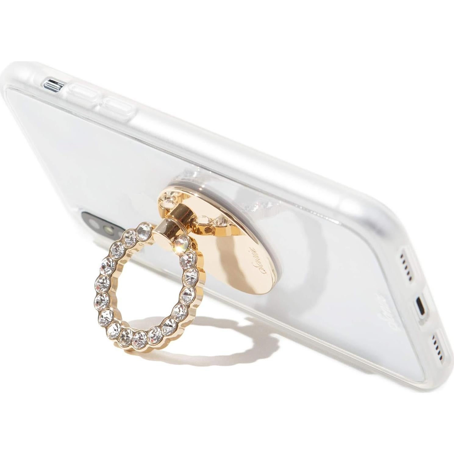 Anillo Soporte para Teléfono Sonix Oro con Cristales