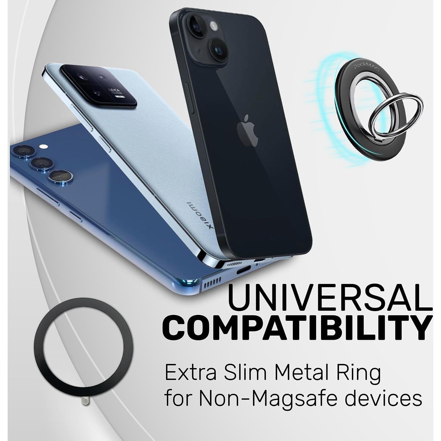 Soporte Magnético para Teléfono PockMAG Negro Brumoso 360°