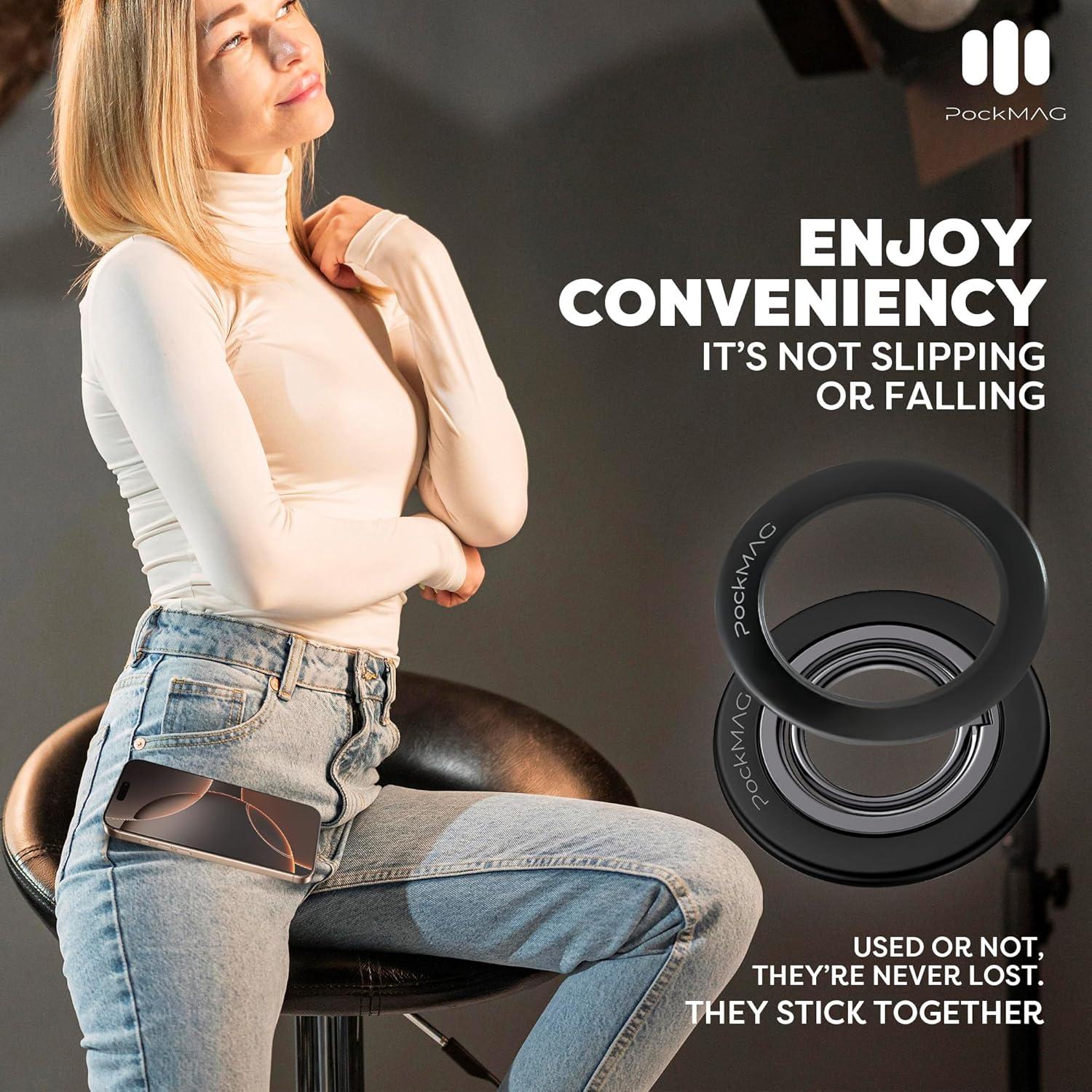 Soporte Magnético para Teléfono PockMAG Negro Brumoso 360°