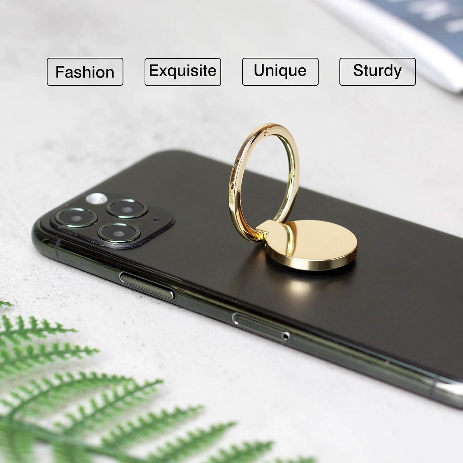 Soporte de Anillo para Teléfono Wansurs Dorado 360° Ajustable