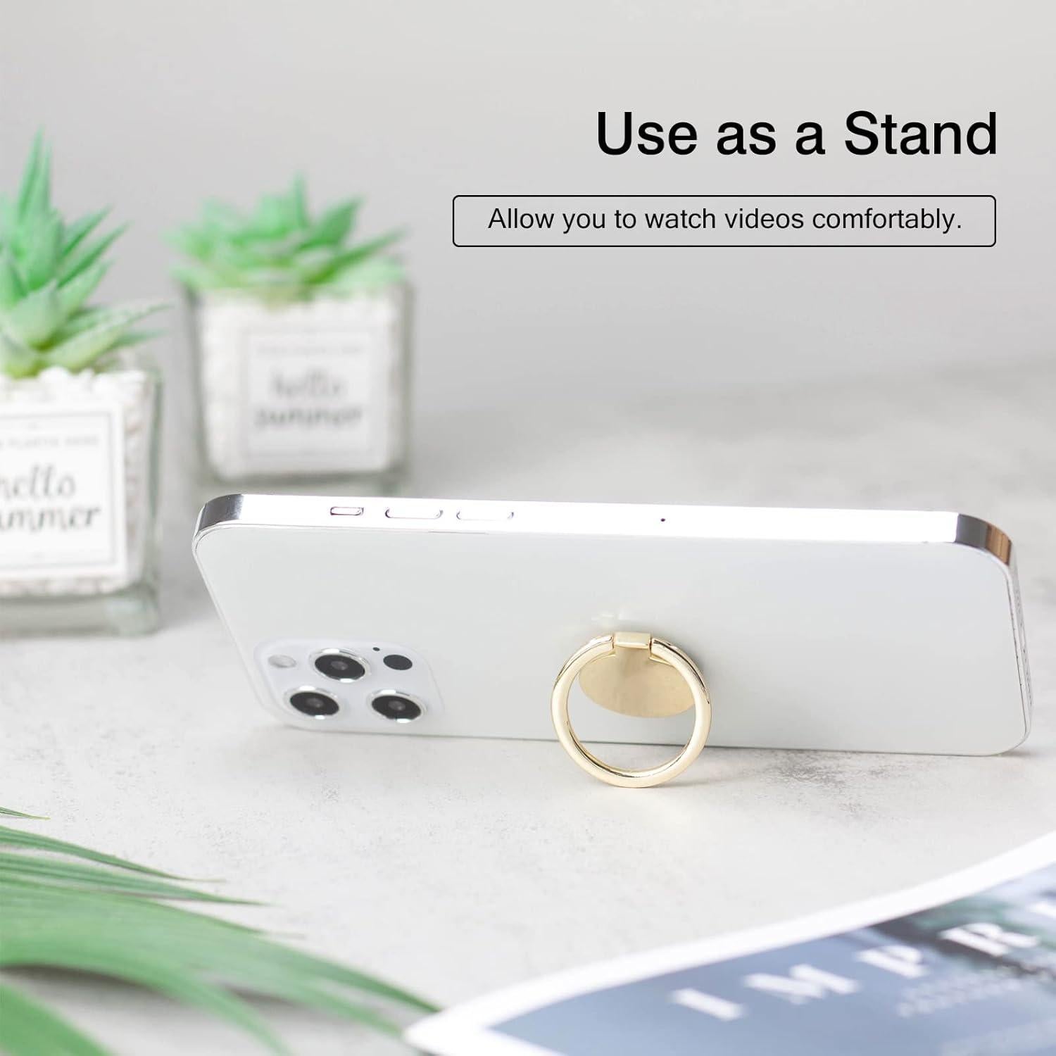 Soporte de Anillo para Teléfono Wansurs Dorado 360° Ajustable