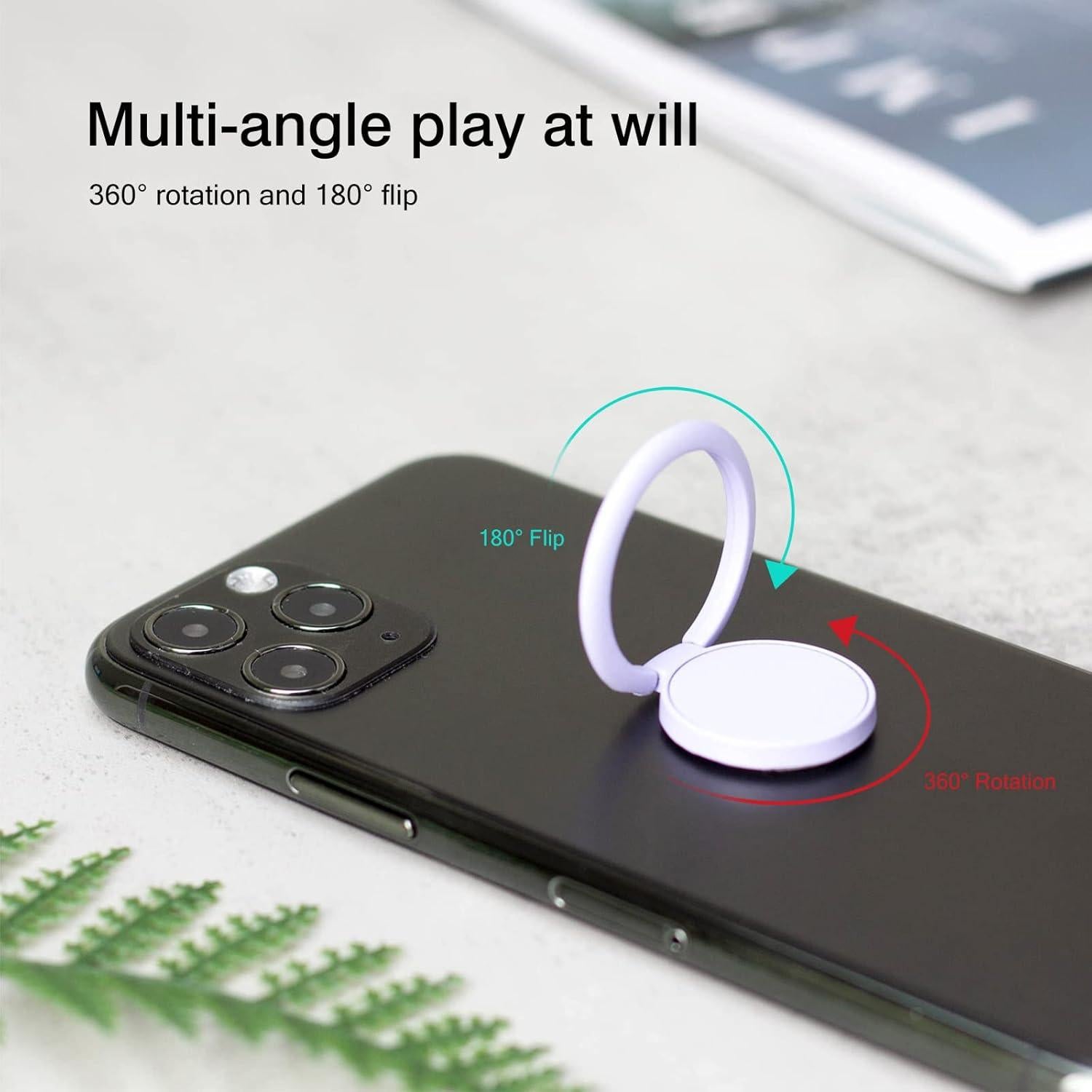 Soporte de Anillo para Teléfono Celular Wansurs 2 Pack Púrpura