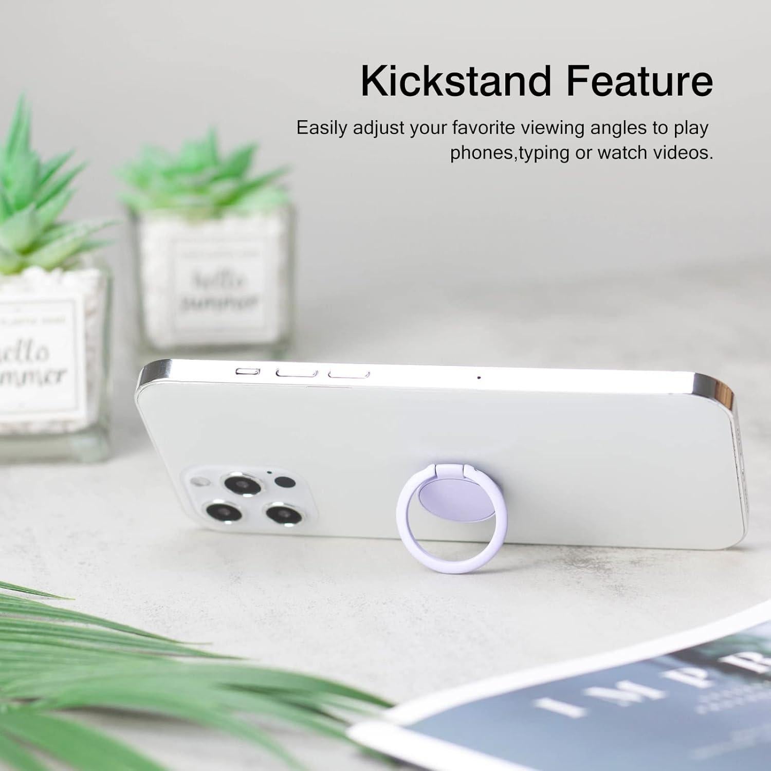 Soporte de Anillo para Teléfono Celular Wansurs 2 Pack Púrpura