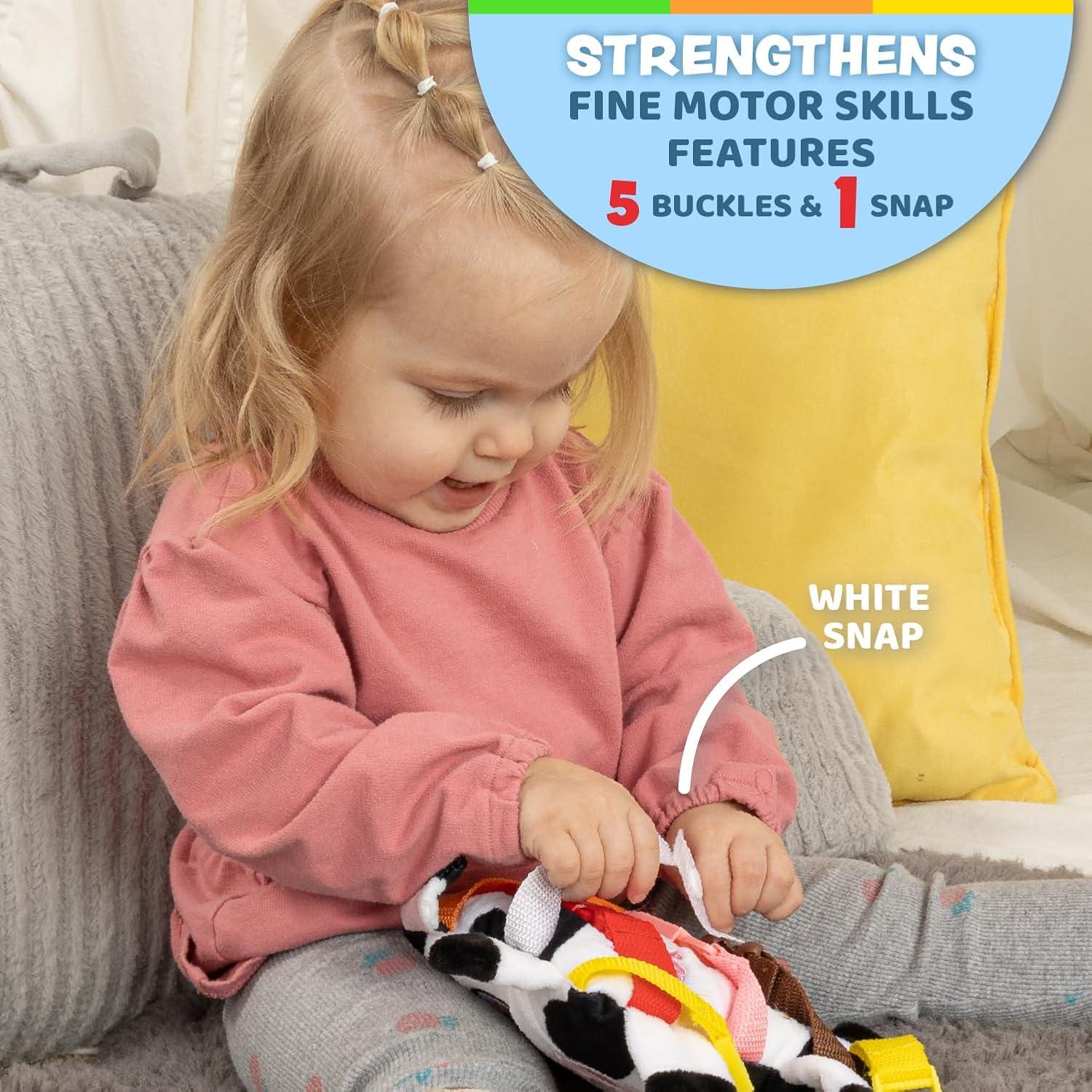 Juguete de Peluche Vaca Bessie Buckle Toys Montessori 15cm