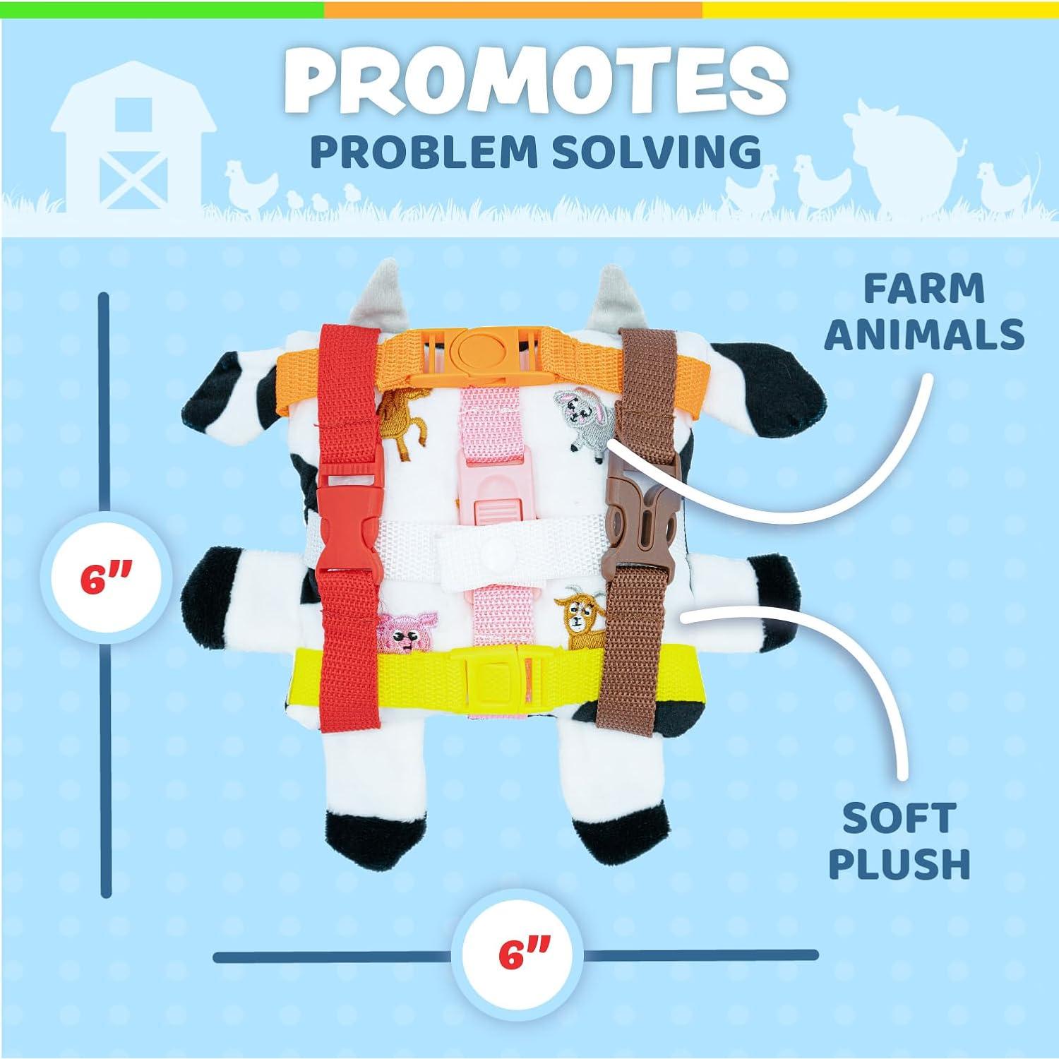 Juguete de Peluche Vaca Bessie Buckle Toys Montessori 15cm