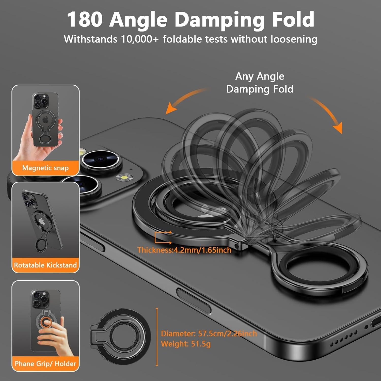 Soporte Magnético para Teléfono Sidpro con Anillo Ajustable