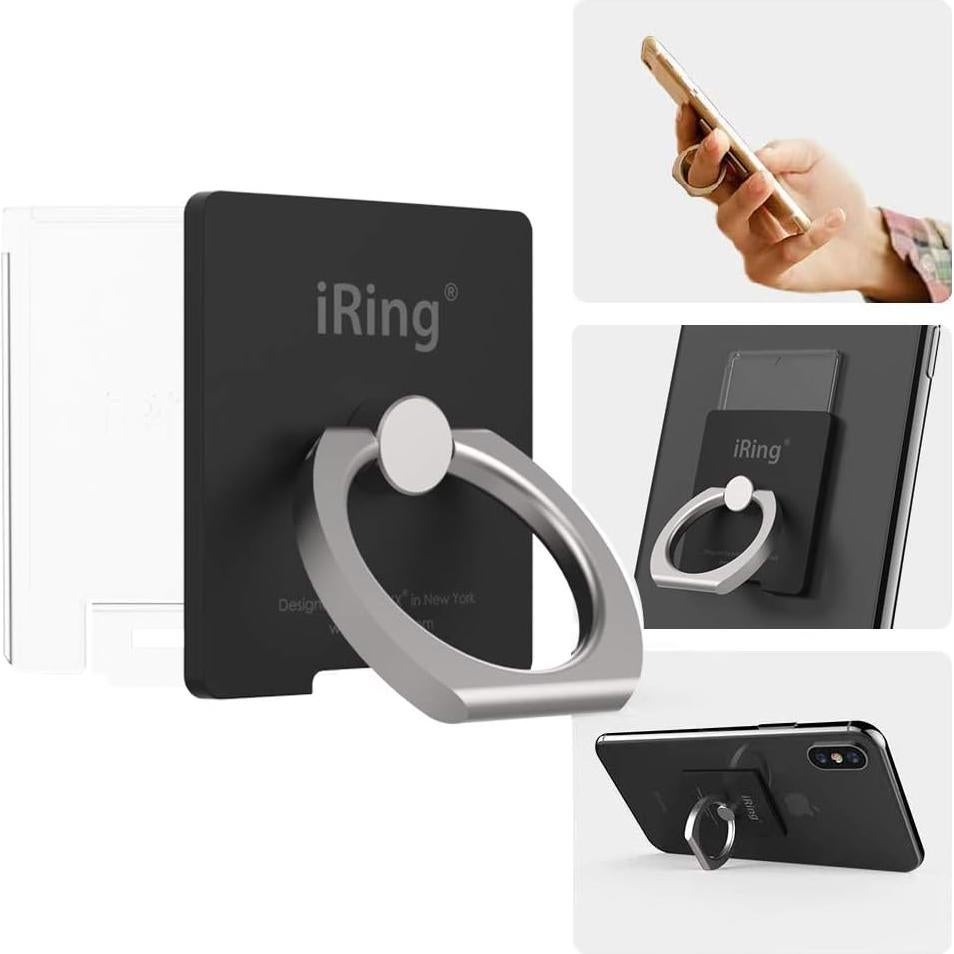 Soporte para Teléfono AAUXX iRing Negro Mate - Carga Inalámbrica