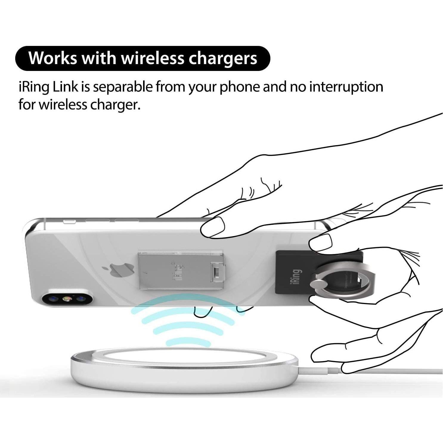 Soporte para Teléfono AAUXX iRing Negro Mate - Carga Inalámbrica