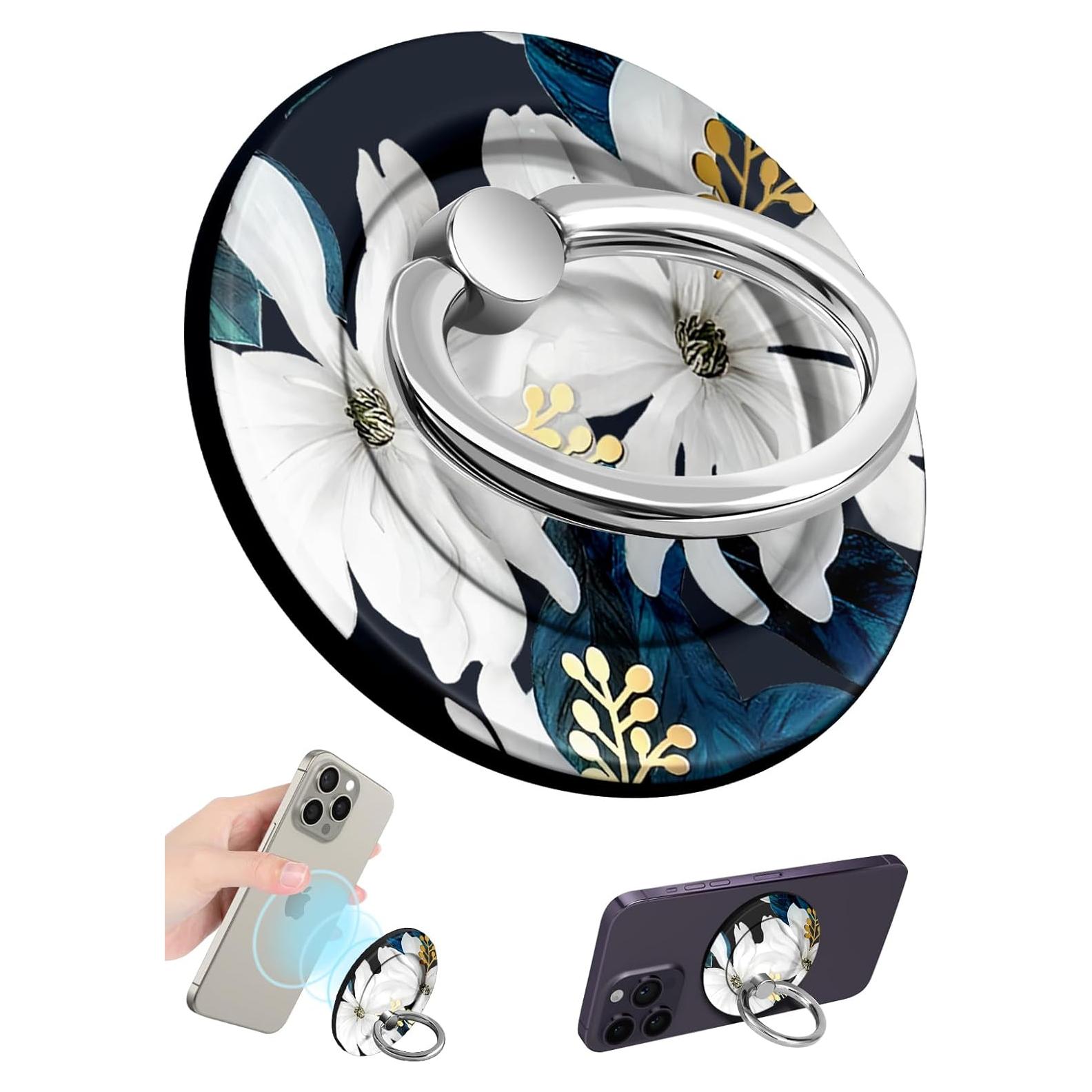 Soporte Magnético para Teléfono Lotadilo Flor Blanca MagSafe